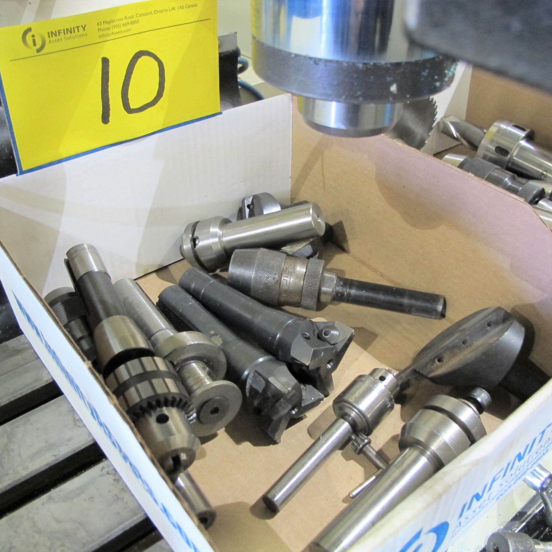 BOX OF DRILL BIT HOLDERS AND CARBIDE TIP HOLDERS