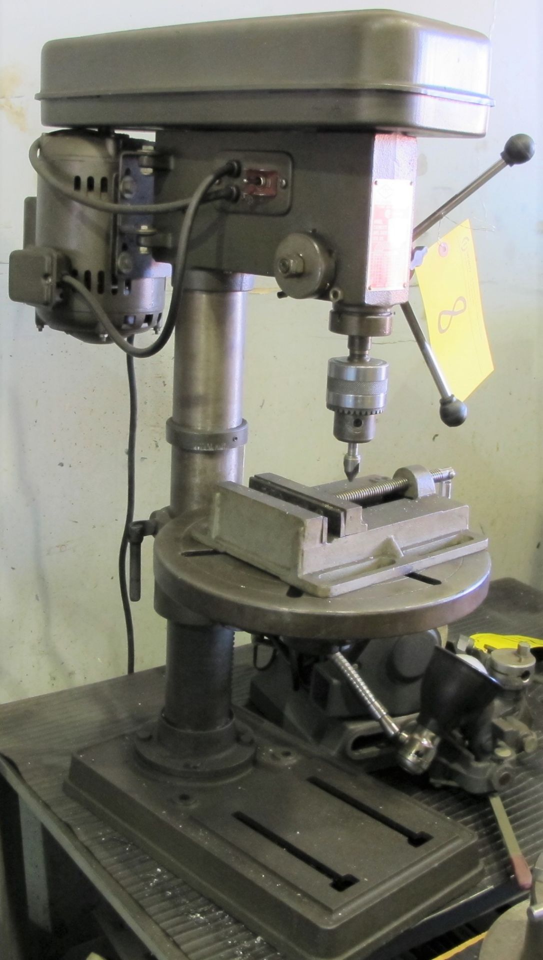 BENCHTOP ITC 16-SPEED DRILL PRESS, MODEL RVM-80AS-16, S/N 56027 W/ 12" TABLE AND VISE - Image 2 of 2