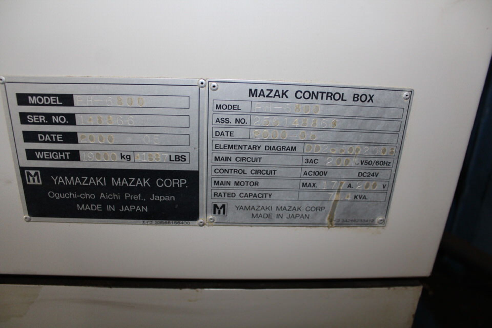 2000 MAZAK FH 6800 HMC - Image 7 of 7