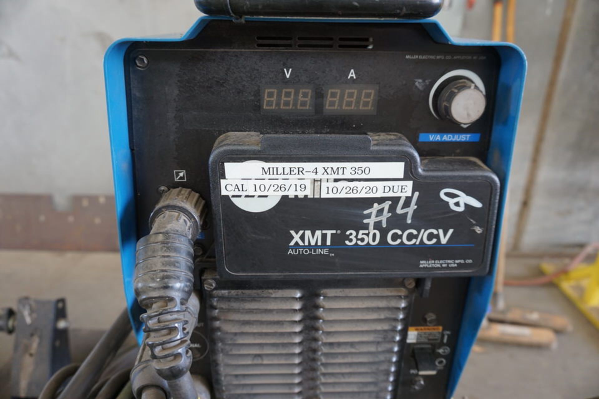 MILLER XMT 350 CC/VC WIRE WELDER W/ MILLER 70 SERIES WIRE FEEDER - Image 2 of 3