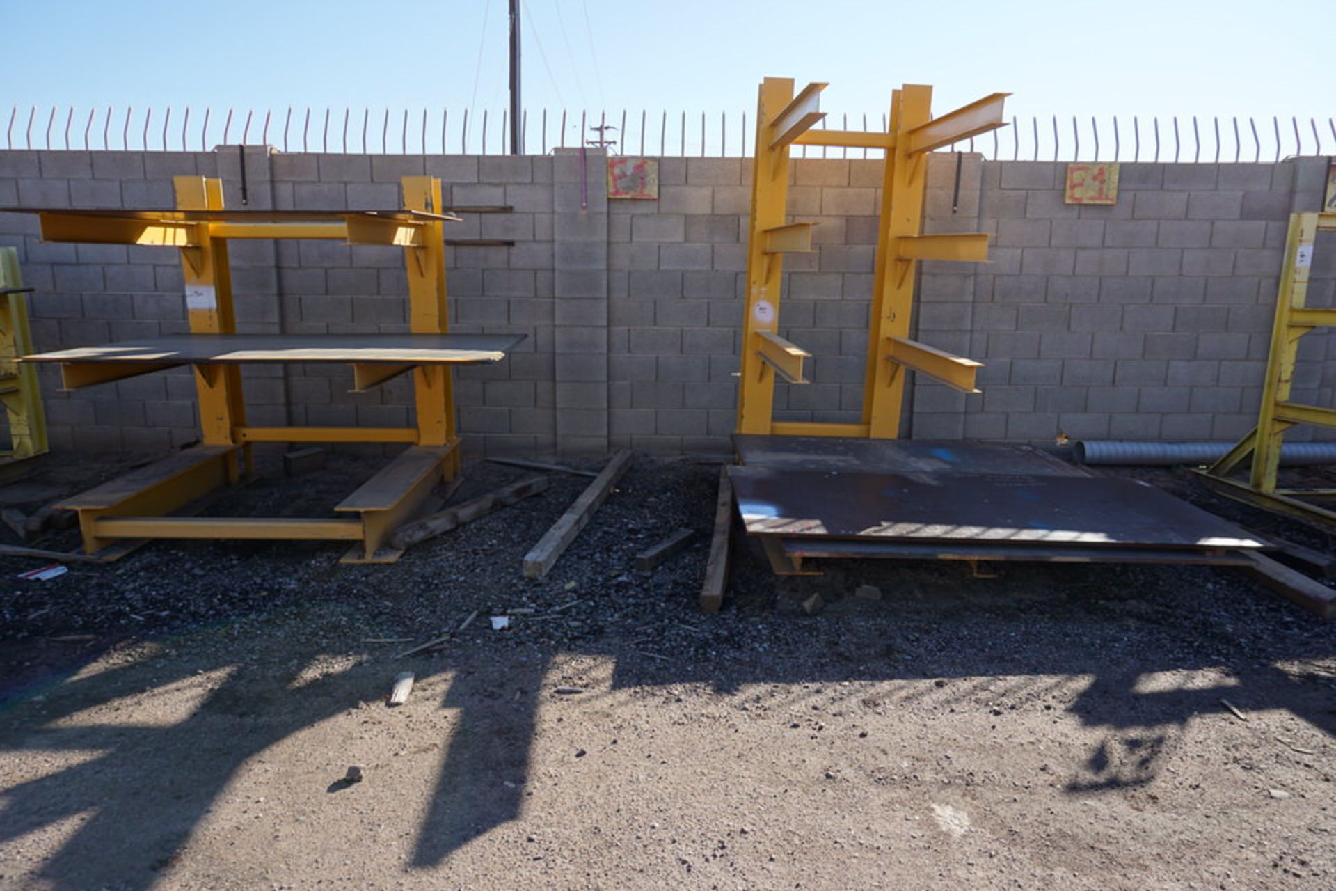 (6) MATERIAL RACKS W/ ASSORT STEEL - Image 2 of 3