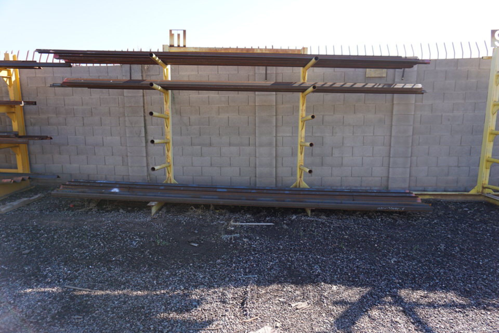 (7) MATERIAL RACKS W/ ASSORT STEEL - Image 3 of 9