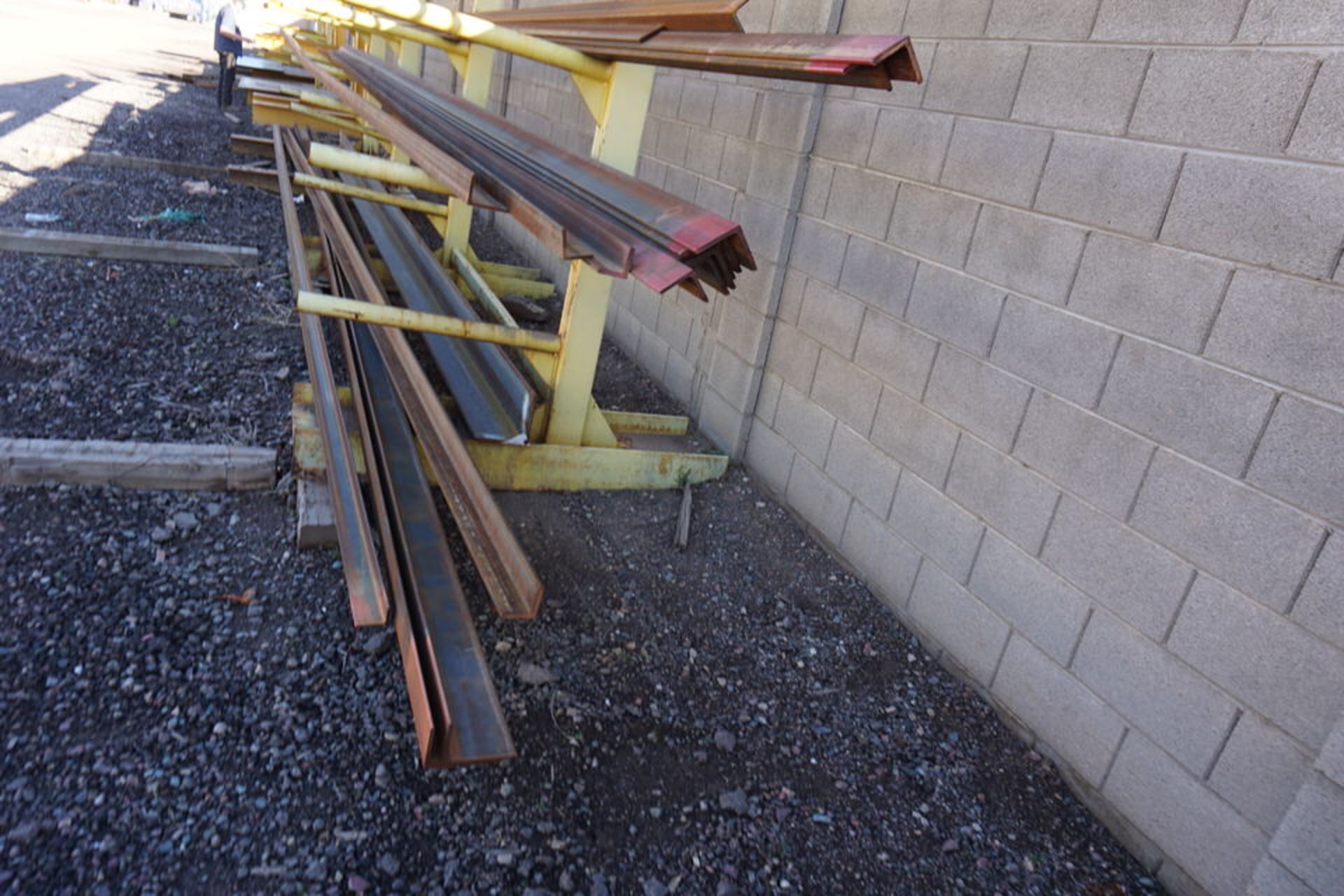 (7) MATERIAL RACKS W/ ASSORT STEEL - Image 8 of 9