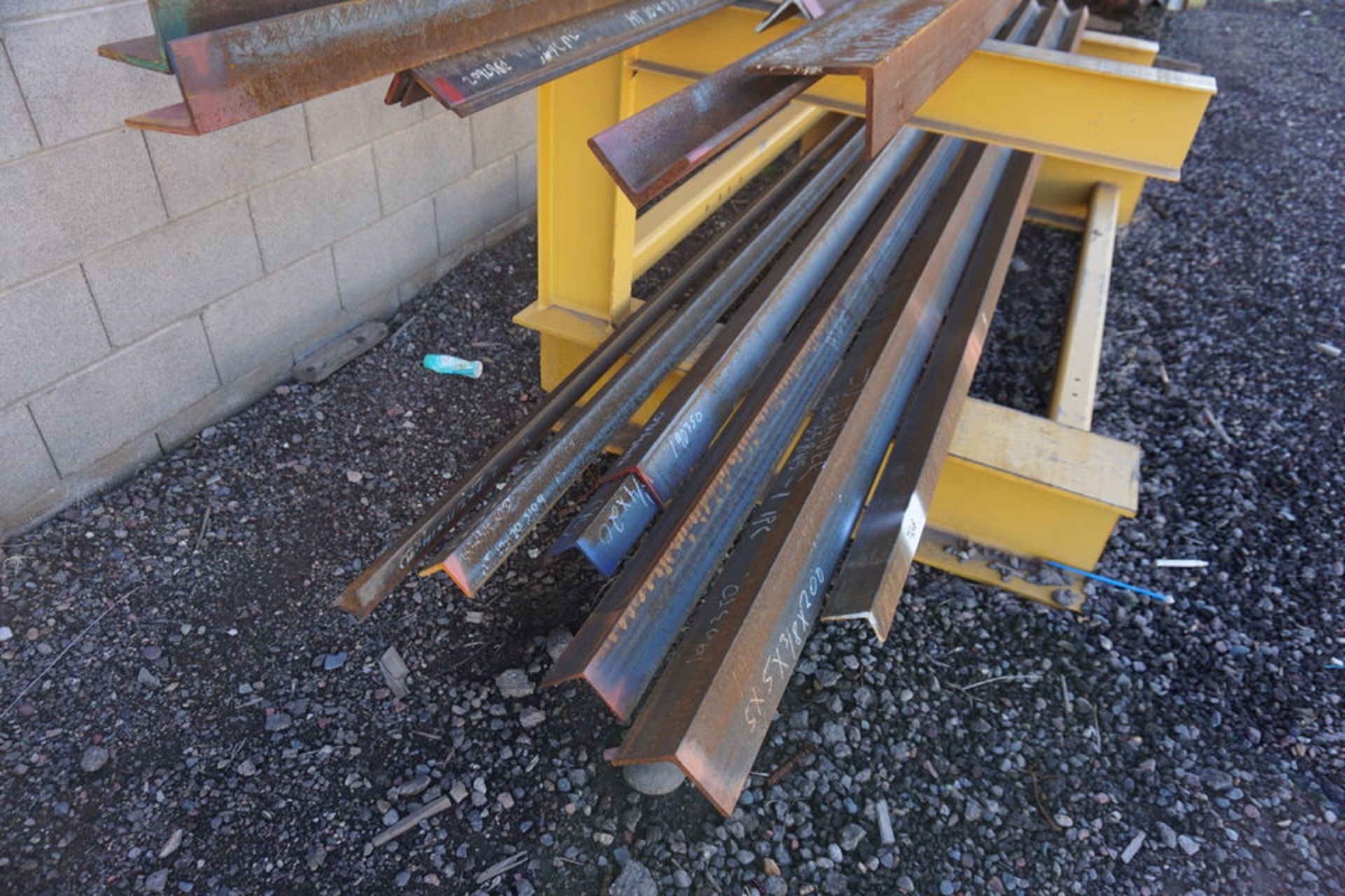 (7) MATERIAL RACKS W/ ASSORT STEEL - Image 9 of 9