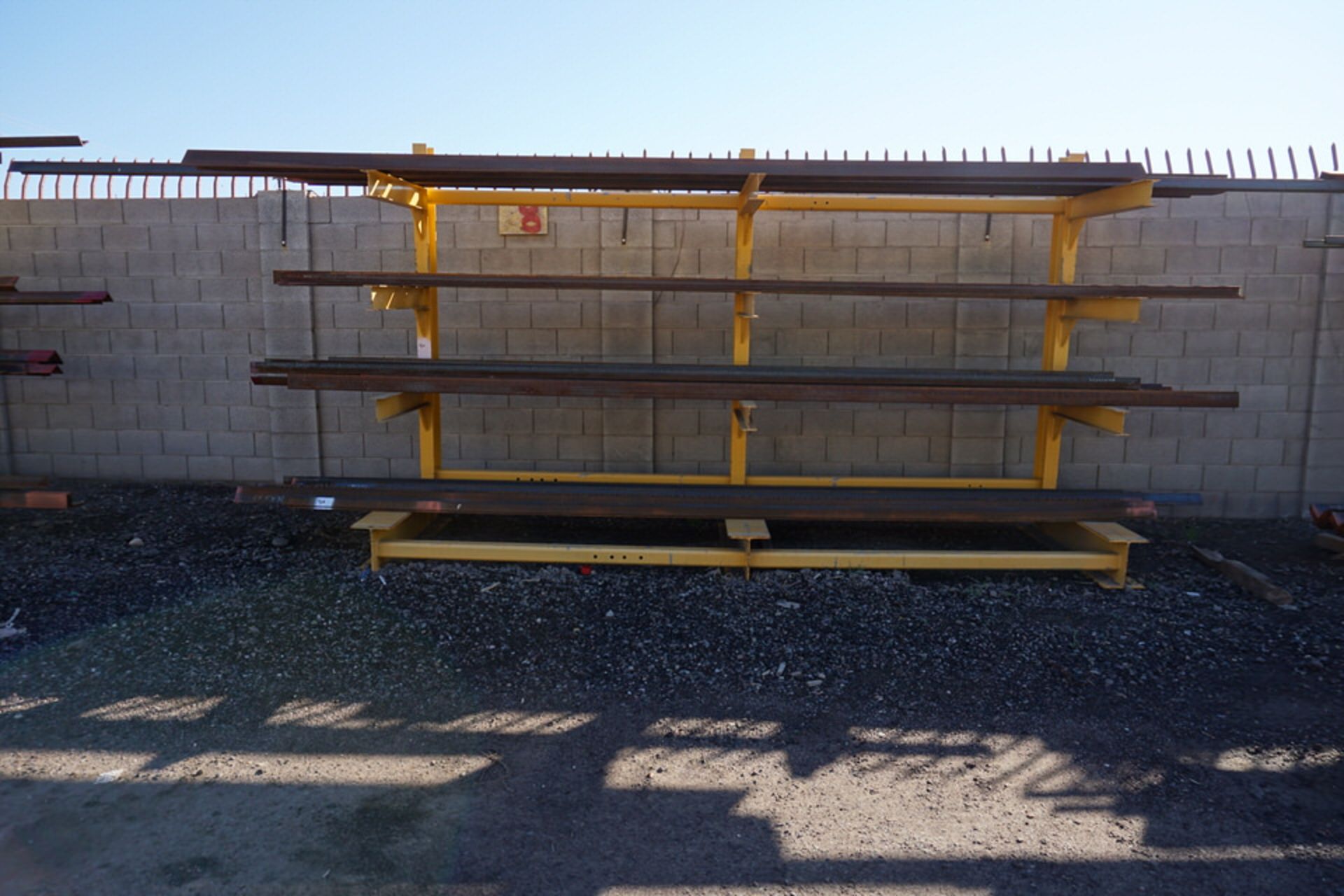 (7) MATERIAL RACKS W/ ASSORT STEEL - Image 5 of 9