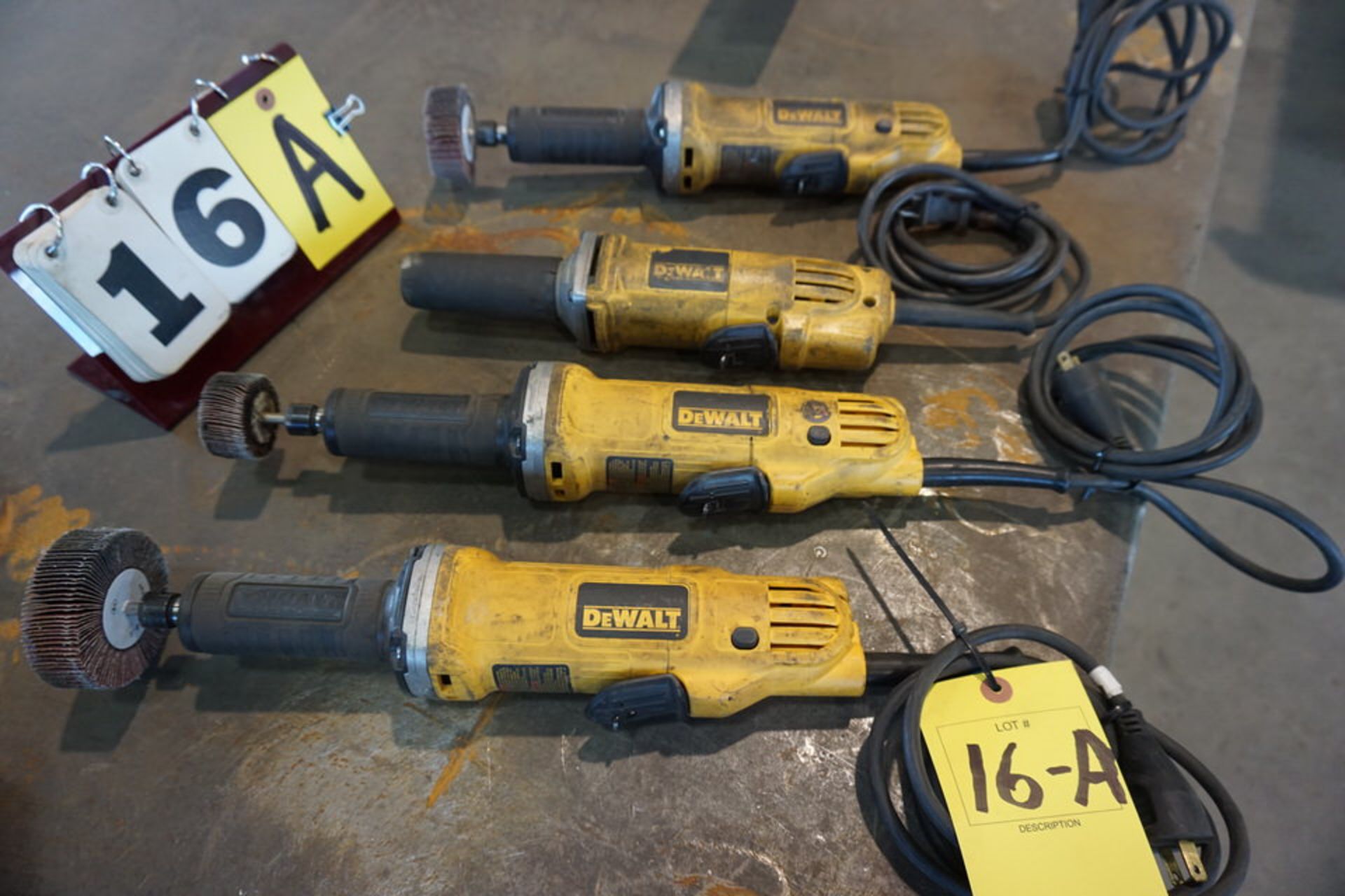 (4) DEWALT STRAIGHT LINE GRINDERS