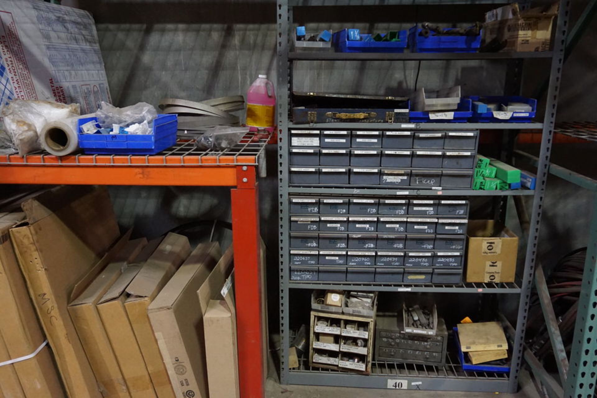 CONT OF TOOL CRIB: SPARE PARTS , SUPPLIES, SHELVING - Image 4 of 39