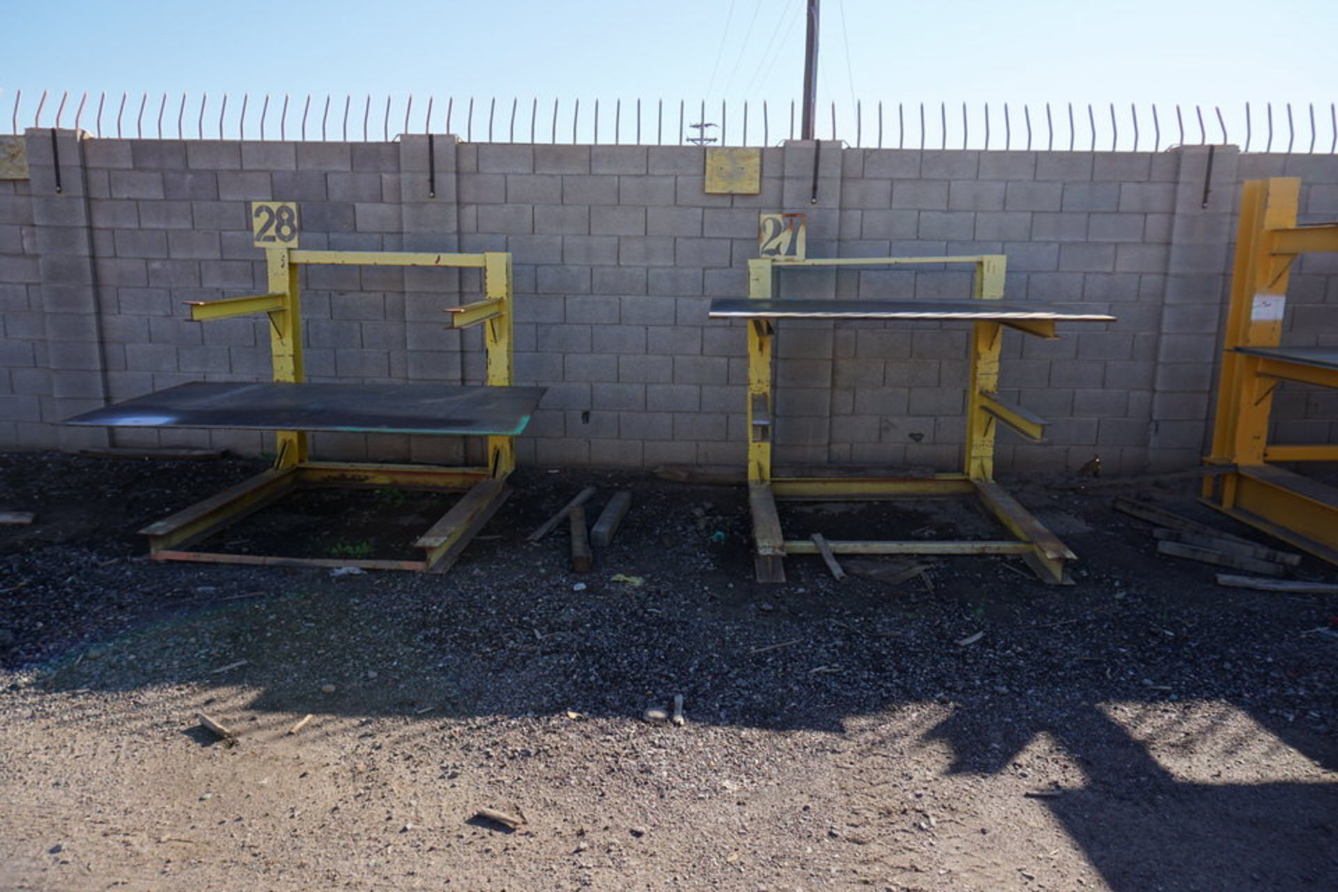 (6) MATERIAL RACKS W/ ASSORT STEEL - Image 3 of 3