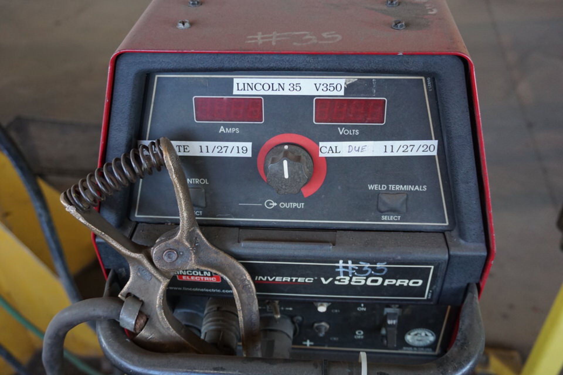 LINCOLN ELEC INVERTER V350 PRO WIRE WELDER W/ LF74 WIRE FEEDER, KONE JOB CRANE, 2 TON CAP W/ HOIST - Image 4 of 7