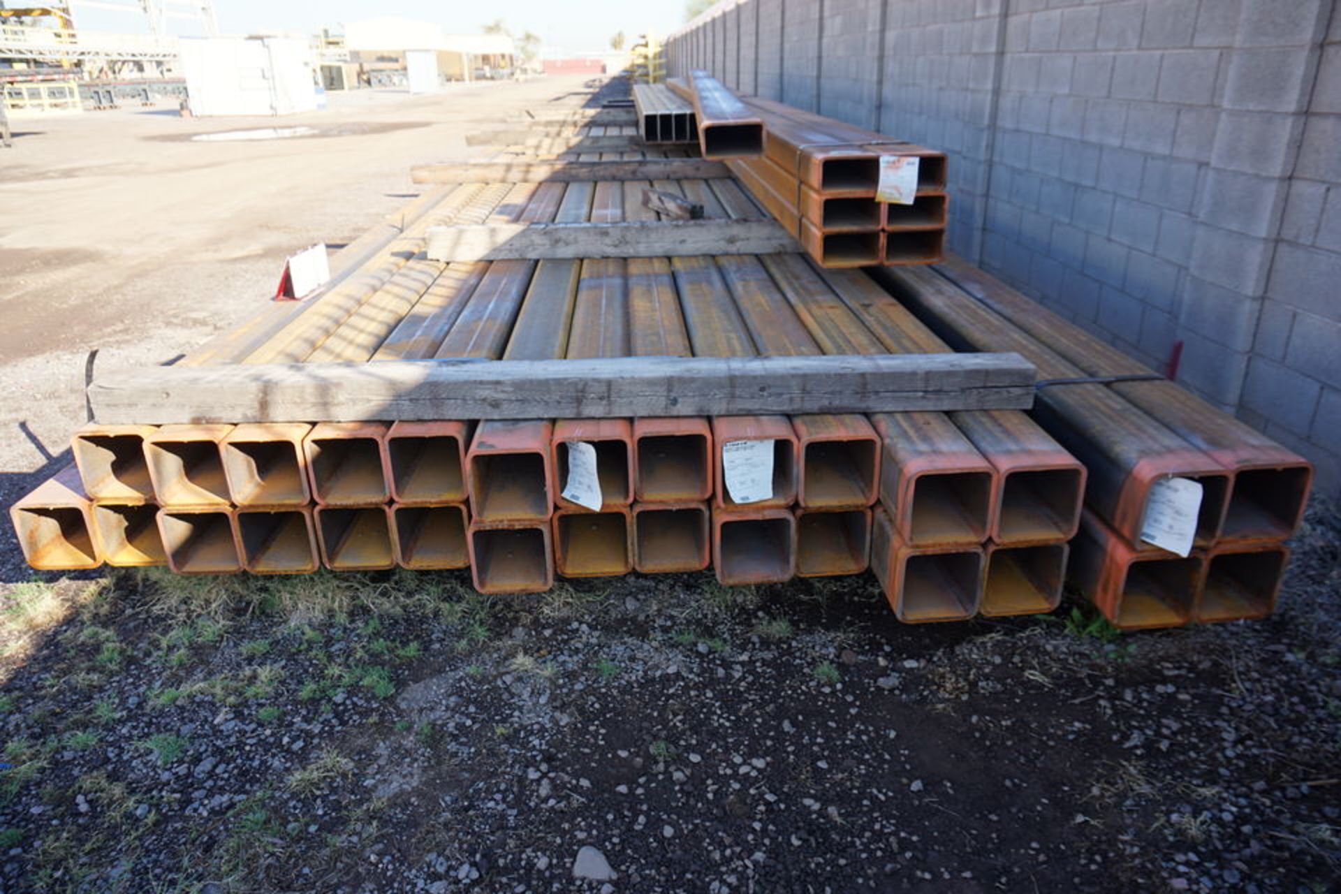 (28) 8" X 8" X 1/2" TUBING, 48' LG, (7) 9" X 5" X 3/8" X 40' LG RECTANGULAR TUBING, (9) 4" X 3" 3/8" - Image 2 of 6