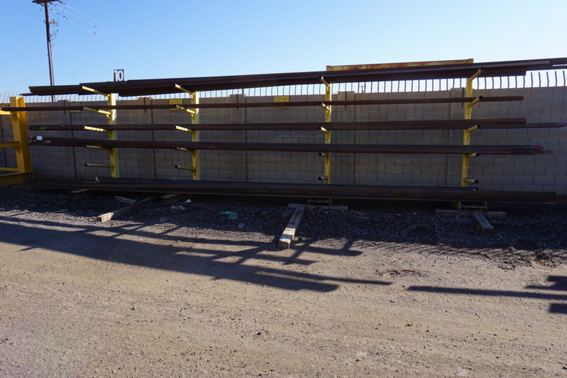 (7) MATERIAL RACKS W/ ASSORT STEEL - Image 6 of 9