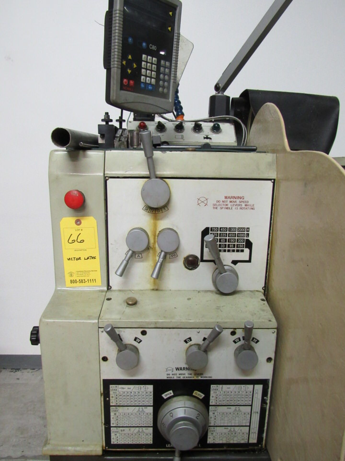 Victor Model 1640 B Engine Lathe, 16" swing over bed, 9.84" over cross slide, 23" in gap, 40" - Image 4 of 8