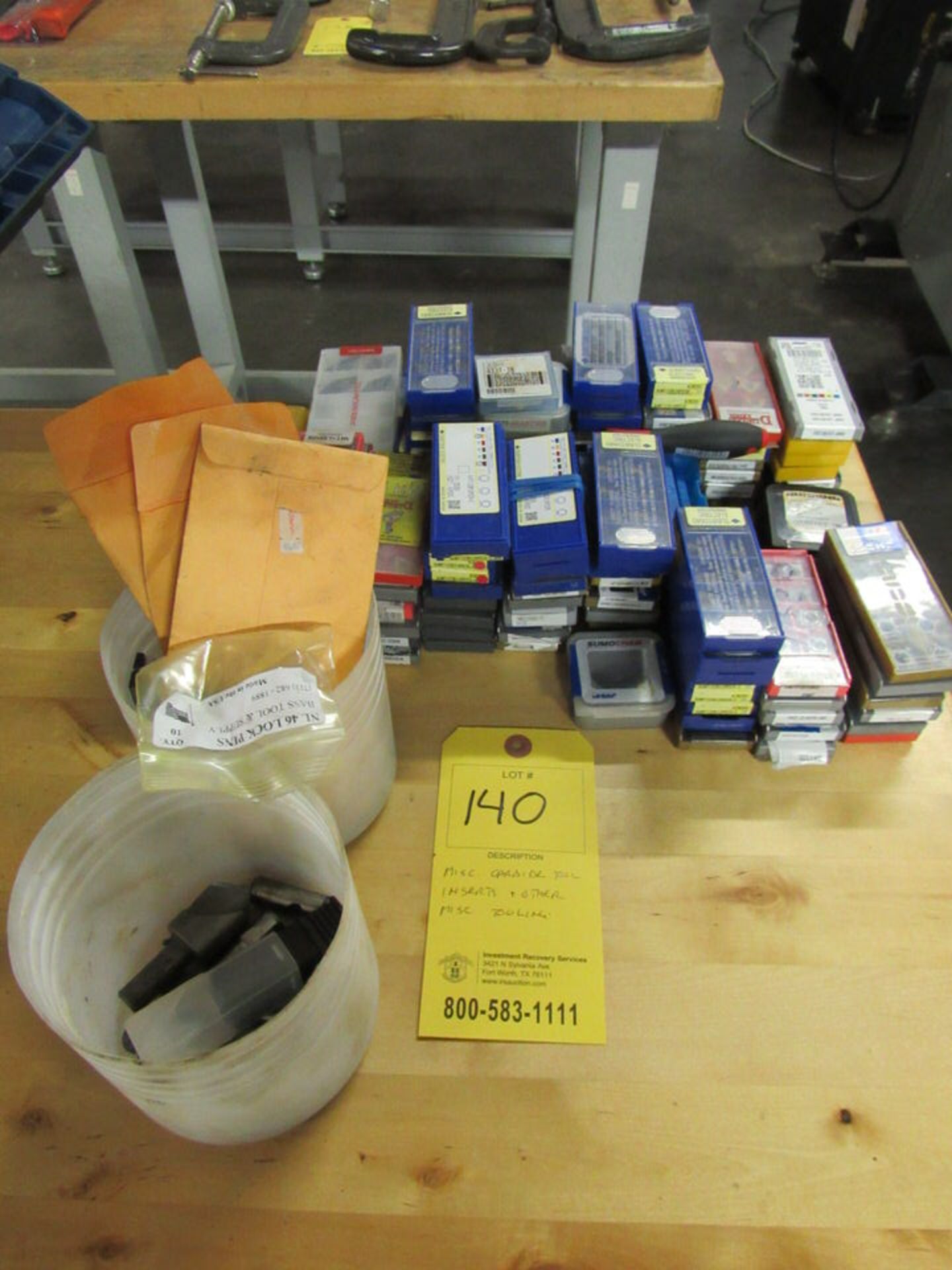 Lot of misc. carbide tool inserts, misc. tooling