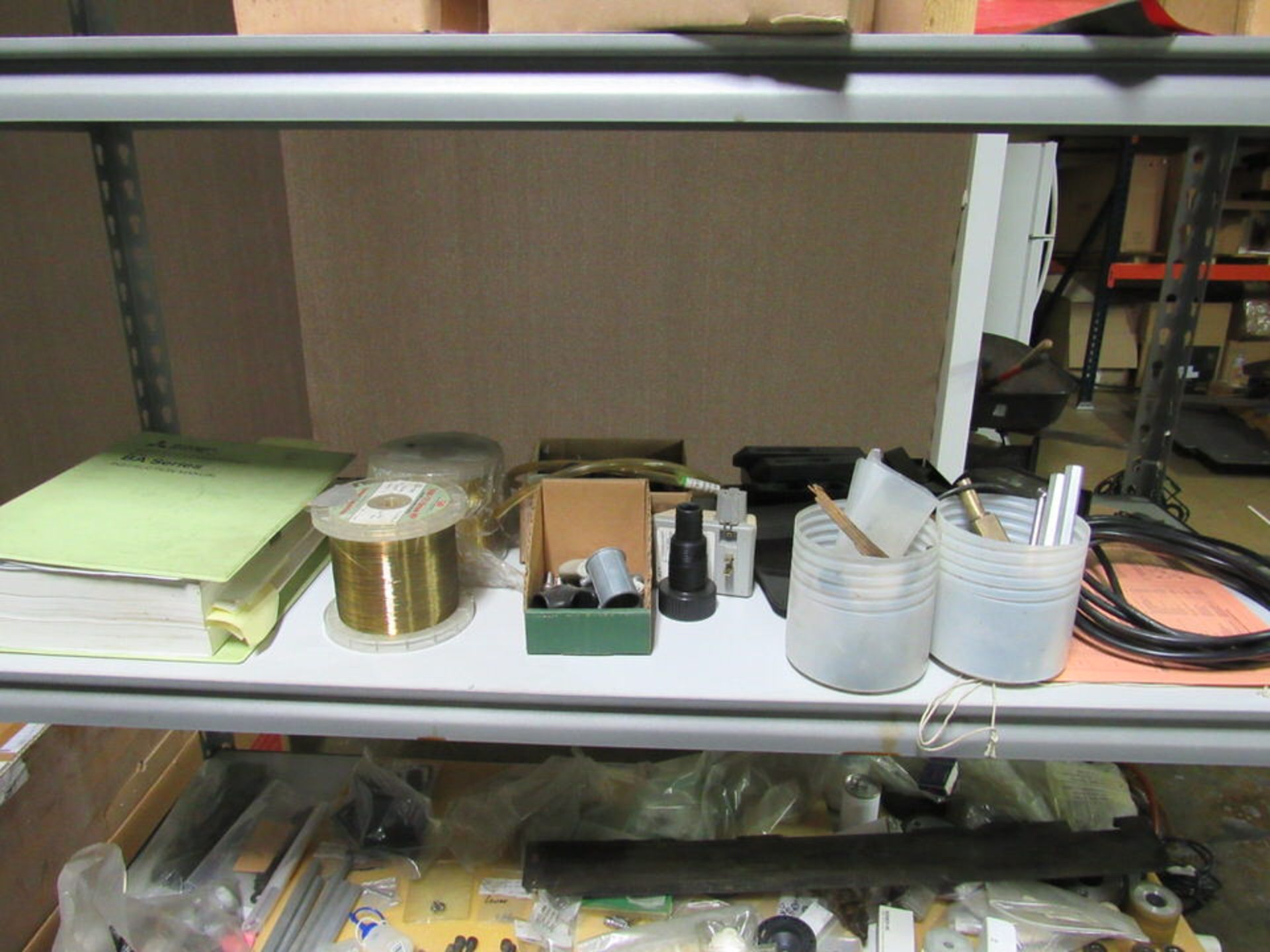 Metal Shelf with Tooling and Misc. for Mitsubishi BA24 EDM - Image 3 of 6