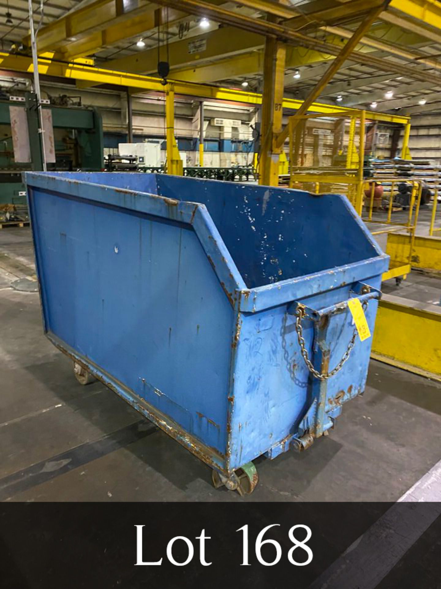 Blue Material Tug Cart on Casters (LOCATION: 1400 WESTPARK WAY, EULESS TX 75856)