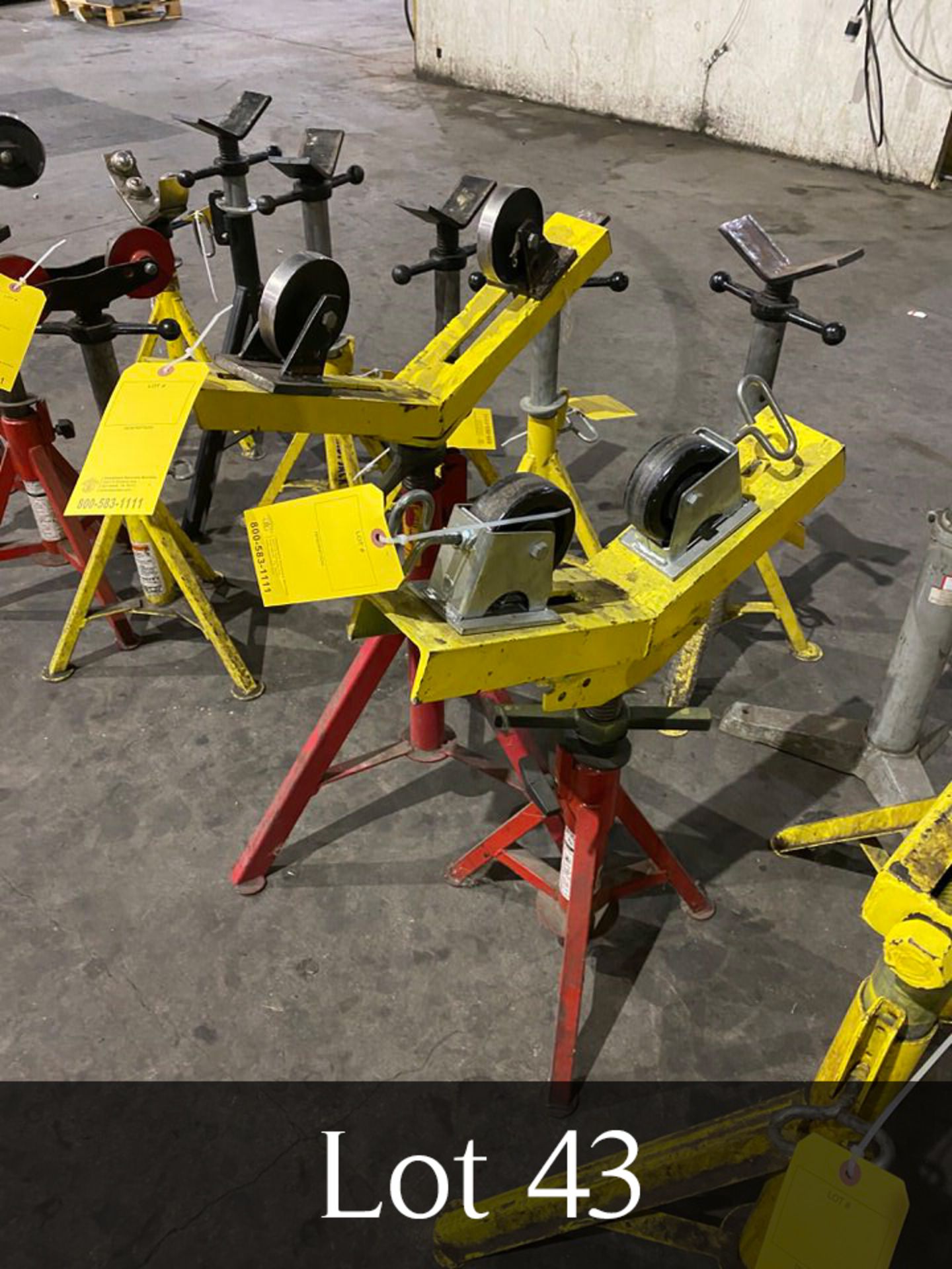 (2) Pipe Rolling Stands (LOCATION: 1400 WESTPARK WAY, EULESS TX 75856)