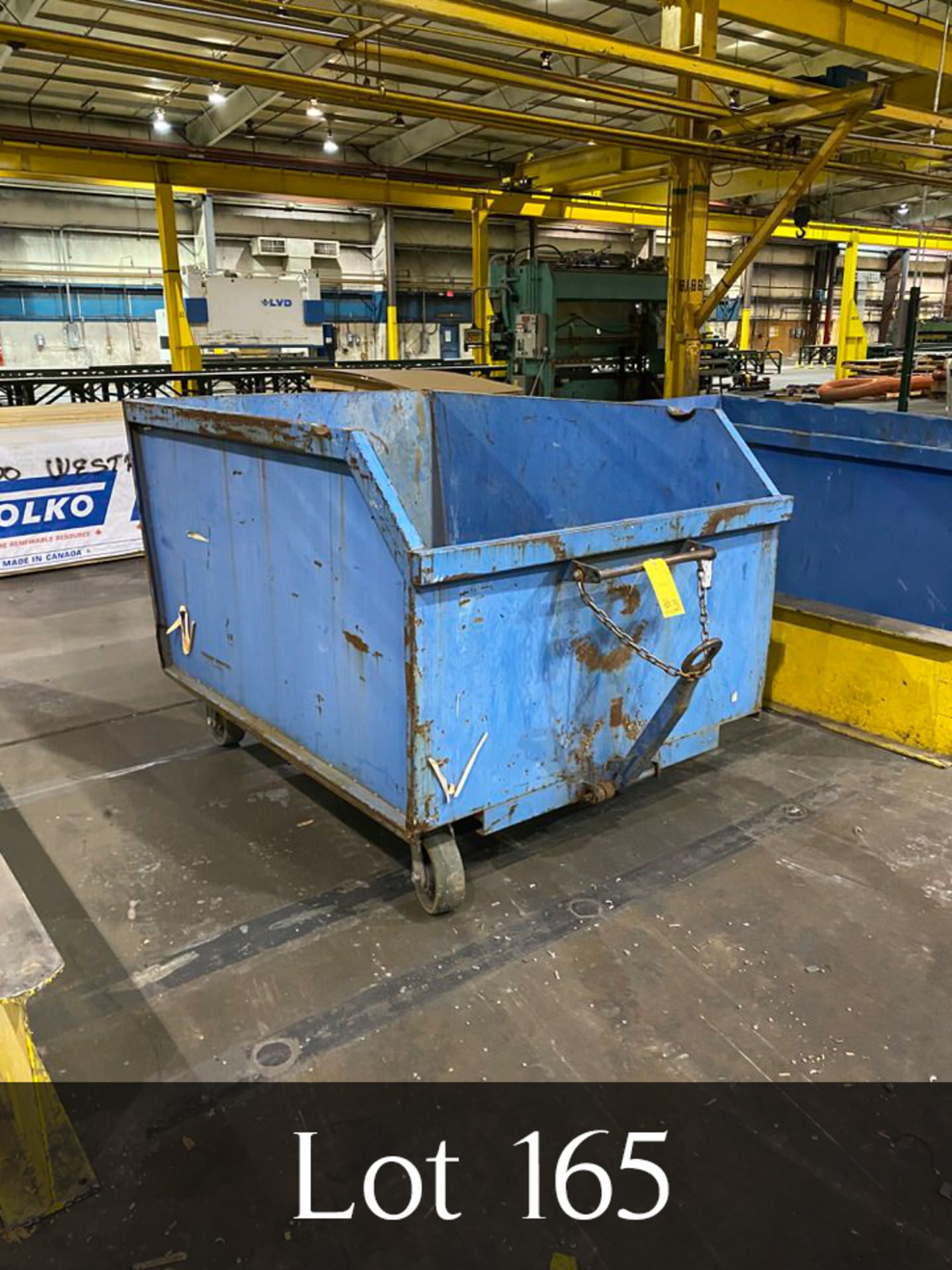 Blue Material Tug Cart on Casters (LOCATION: 1400 WESTPARK WAY, EULESS TX 75856)