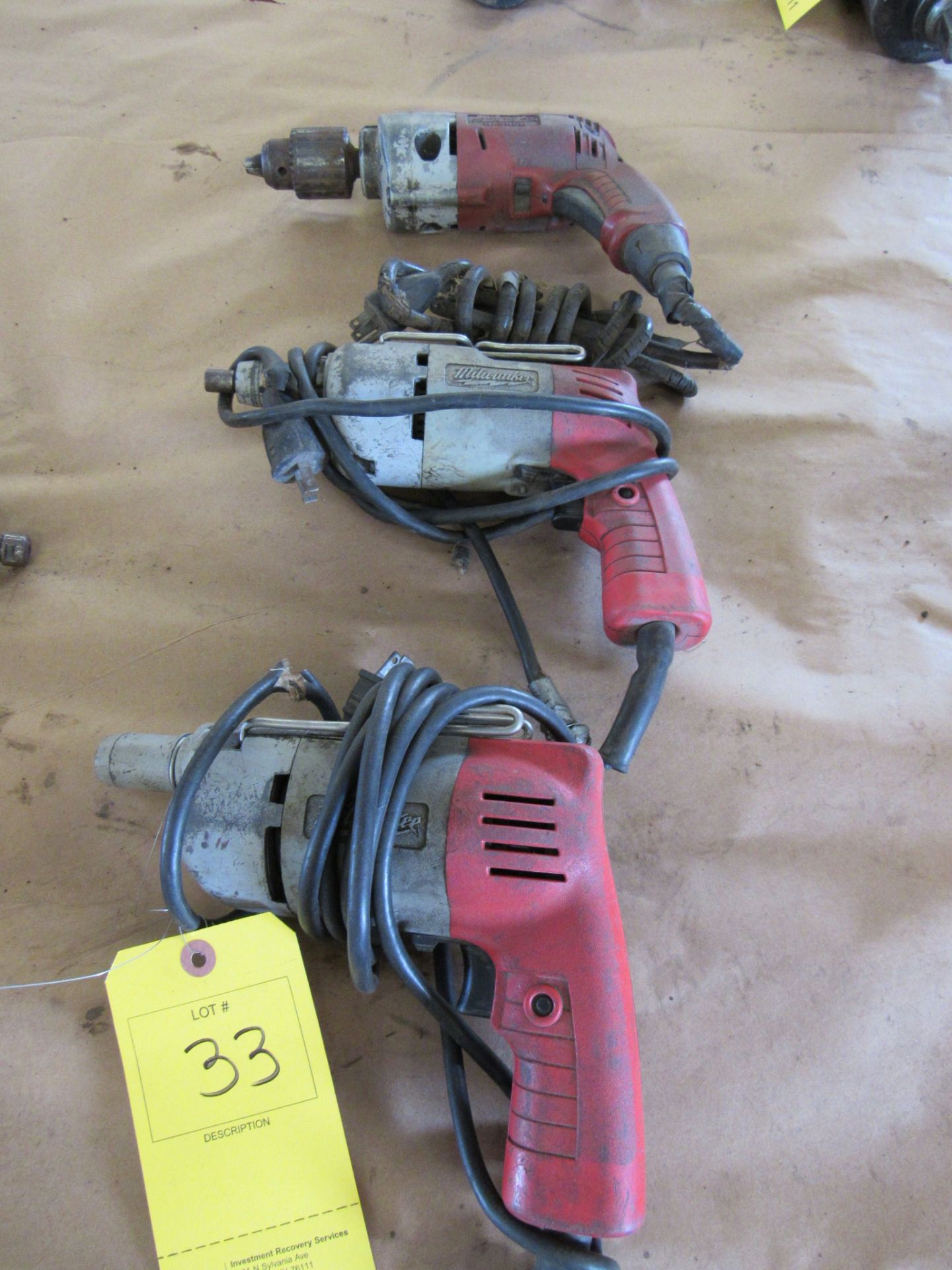 Lot of 3 Milwaukee Electric Tools, () Screw Shooters, (1) Drill