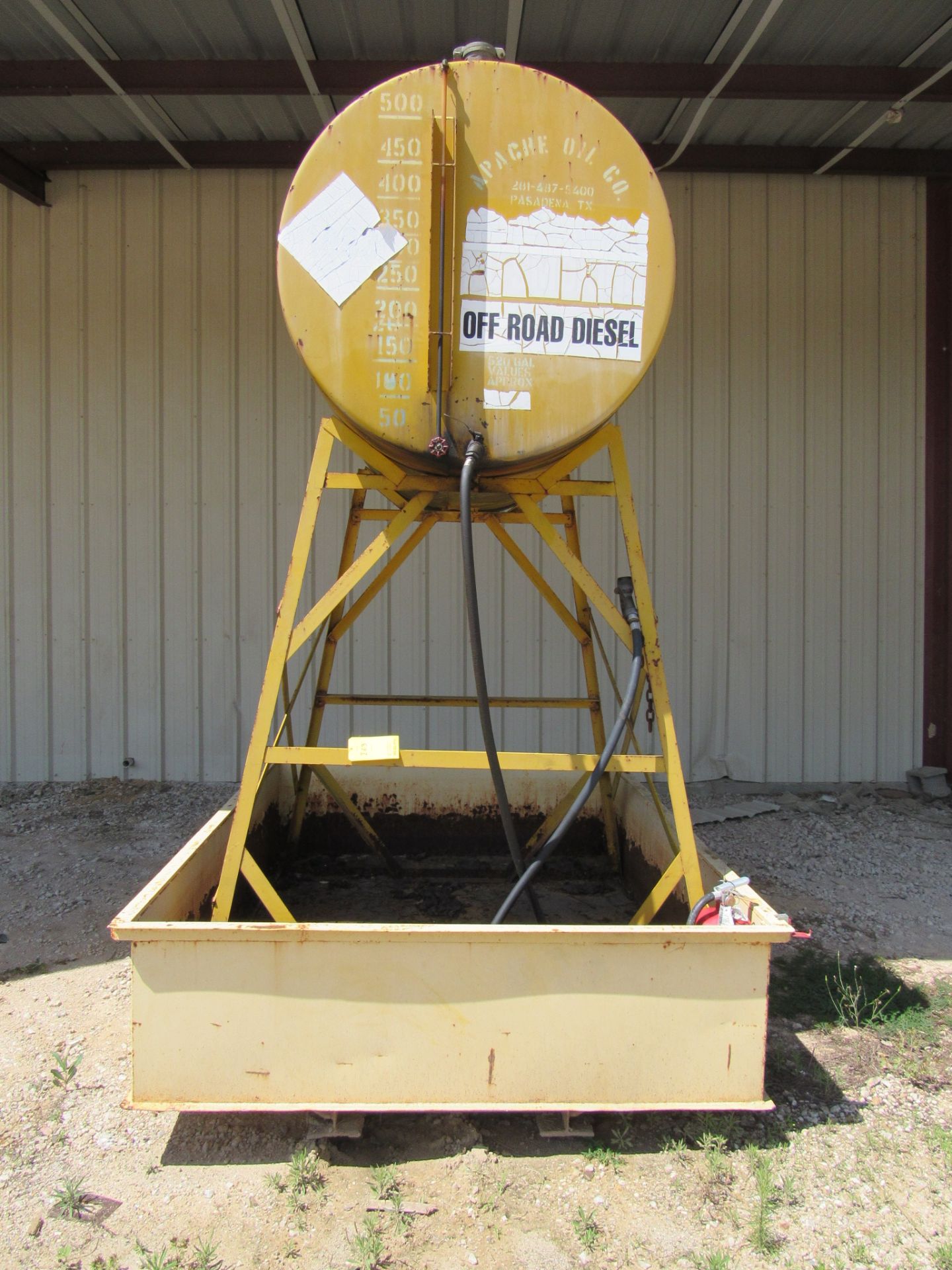 Diesel Fuel Tank, tower with containment base, 500 gallons