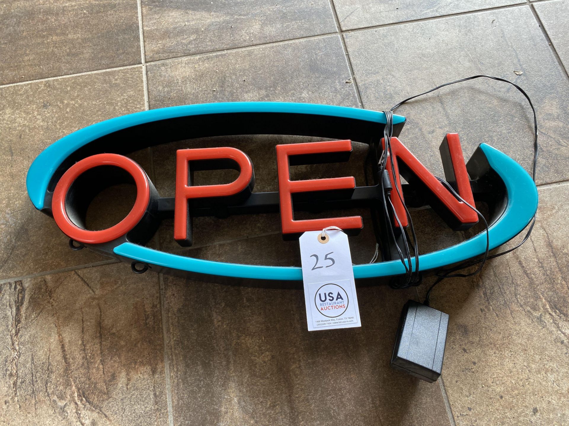 Art-Deco Style Open Neon Sign - Large