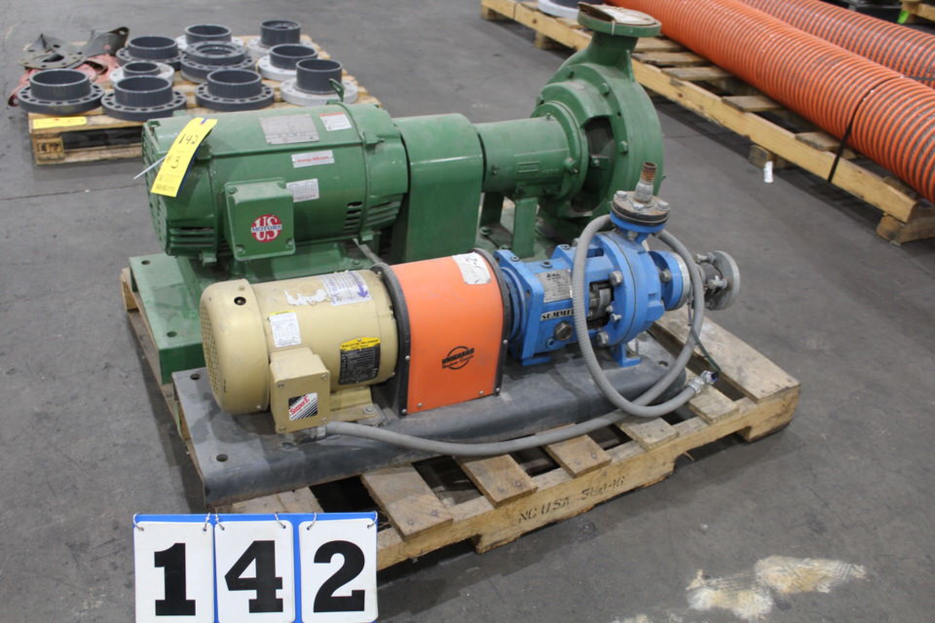 (2) FRAME MOUNTED END SUCTION CENTRIFUGAL PUMPS, MDL: 3021/3121