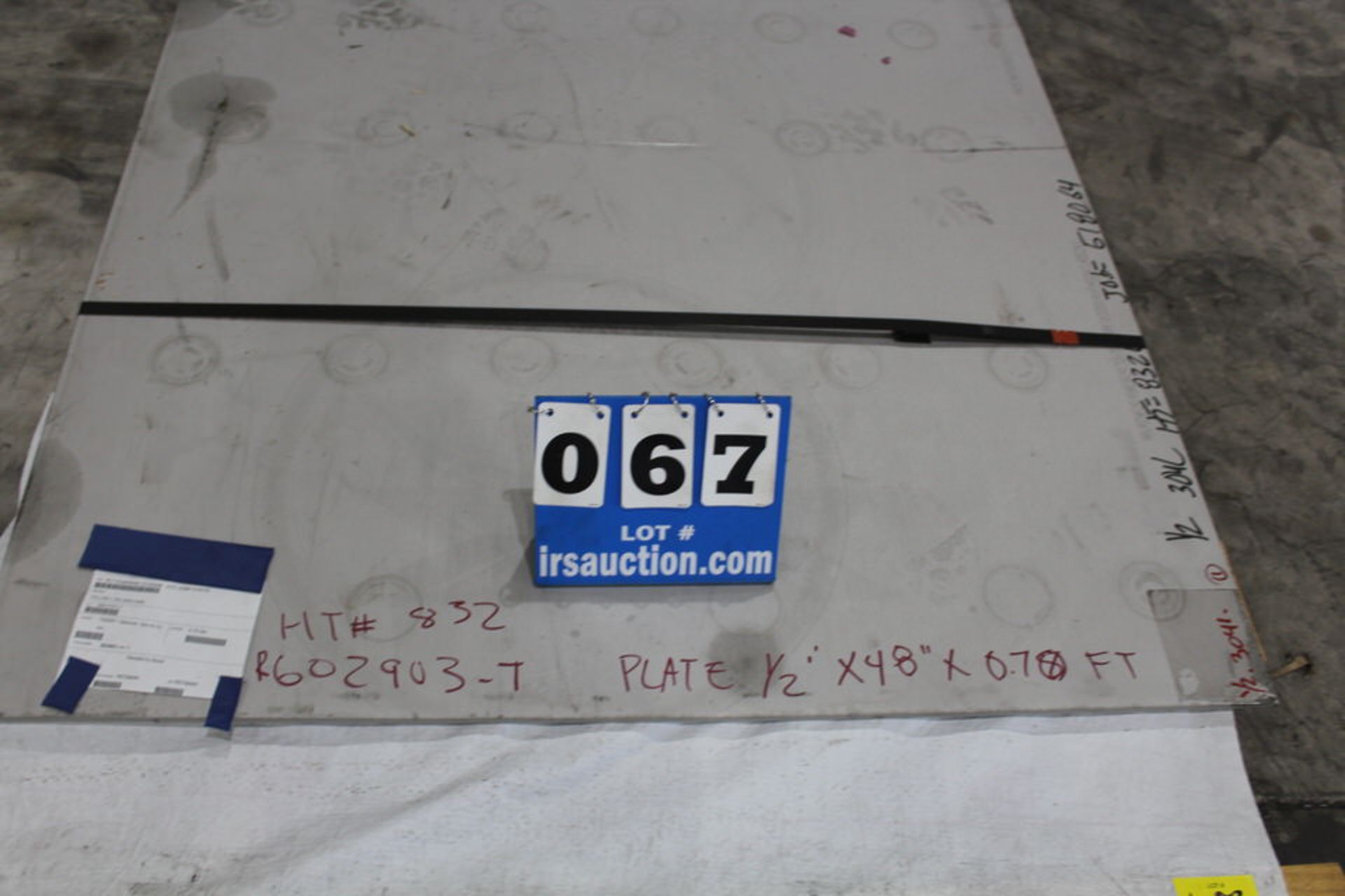 1 PARTIAL PLATE 1/2” 304L STAINLESS STEEL - Image 2 of 2