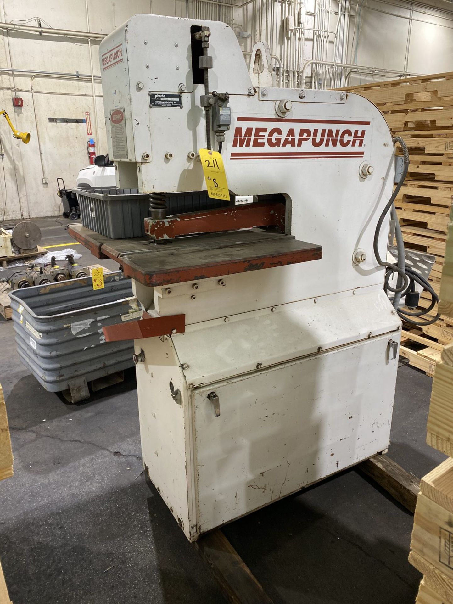 PIRANHA MEGAPUNCH STAMPING PRESS w/ ASSORTED TOOLING