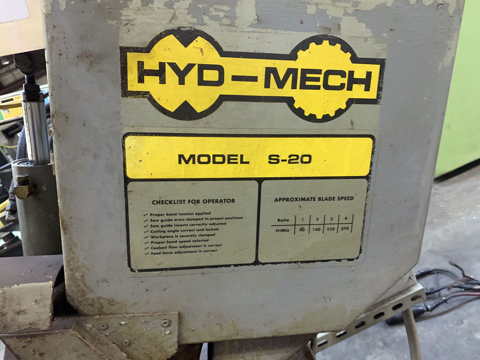HYD-MECH S-20 HORIZONTAL BANDSAW - Image 4 of 8