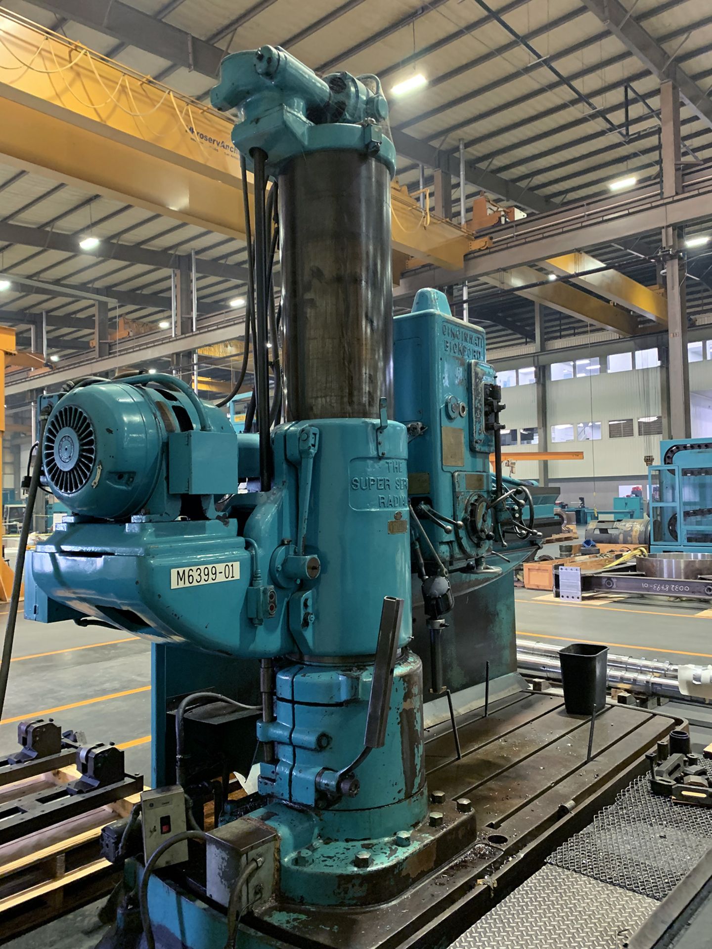 8' 19" CINCINNATI BICKFORD SUPER SERVICE RADIAL ARM DRILL