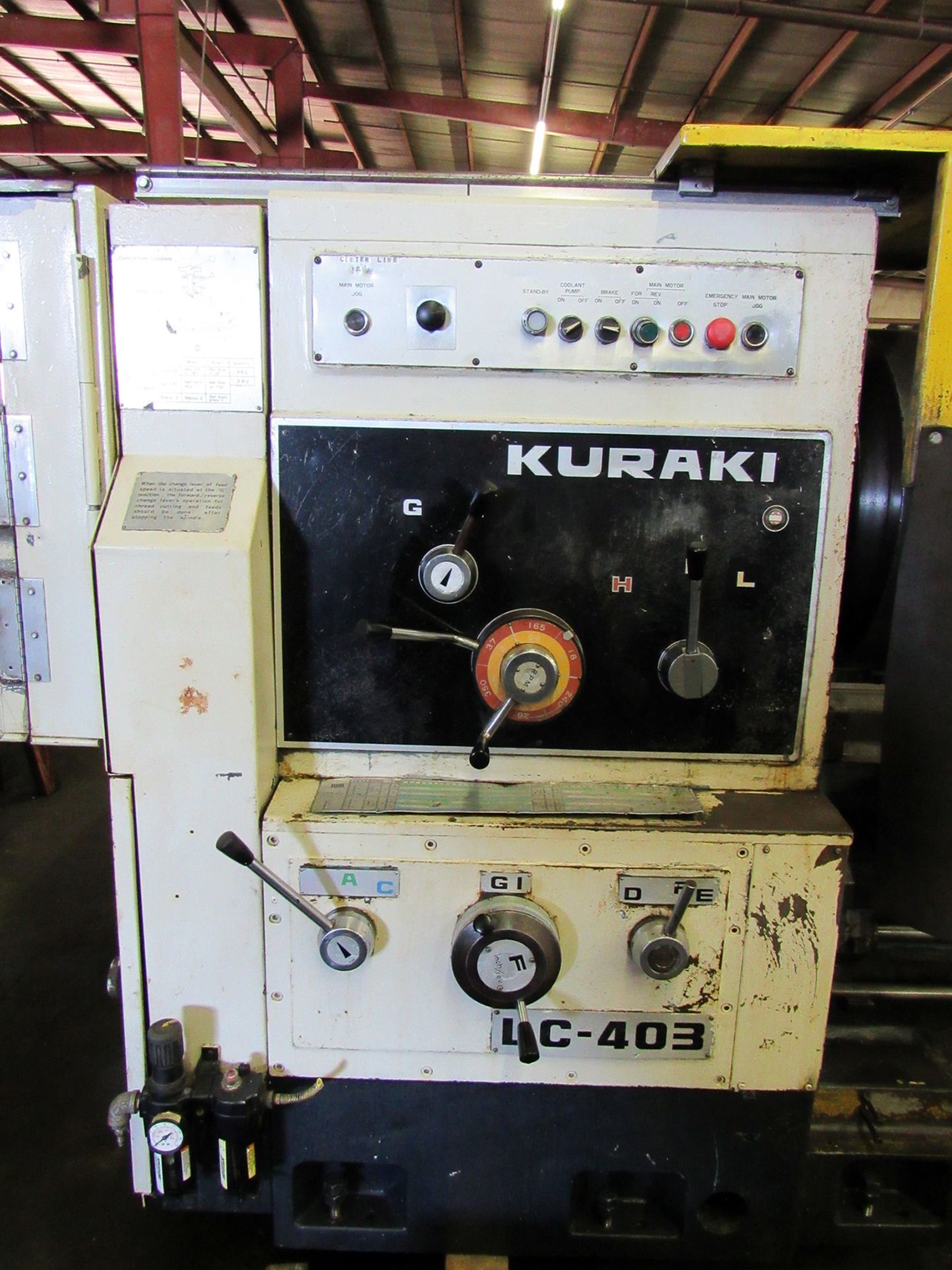 32" X 118" KURAKI MODEL LC-403 30 HOLLOW SPINDLE LATHE WITH 12.5" SPINDLE BORE - Image 5 of 19