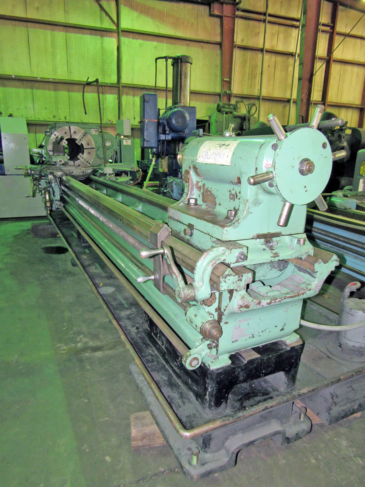 24" X 120" LEHMANN HOLLOW SPINDLE LATHE WITH 12" SPINDLE BORE - Image 3 of 11