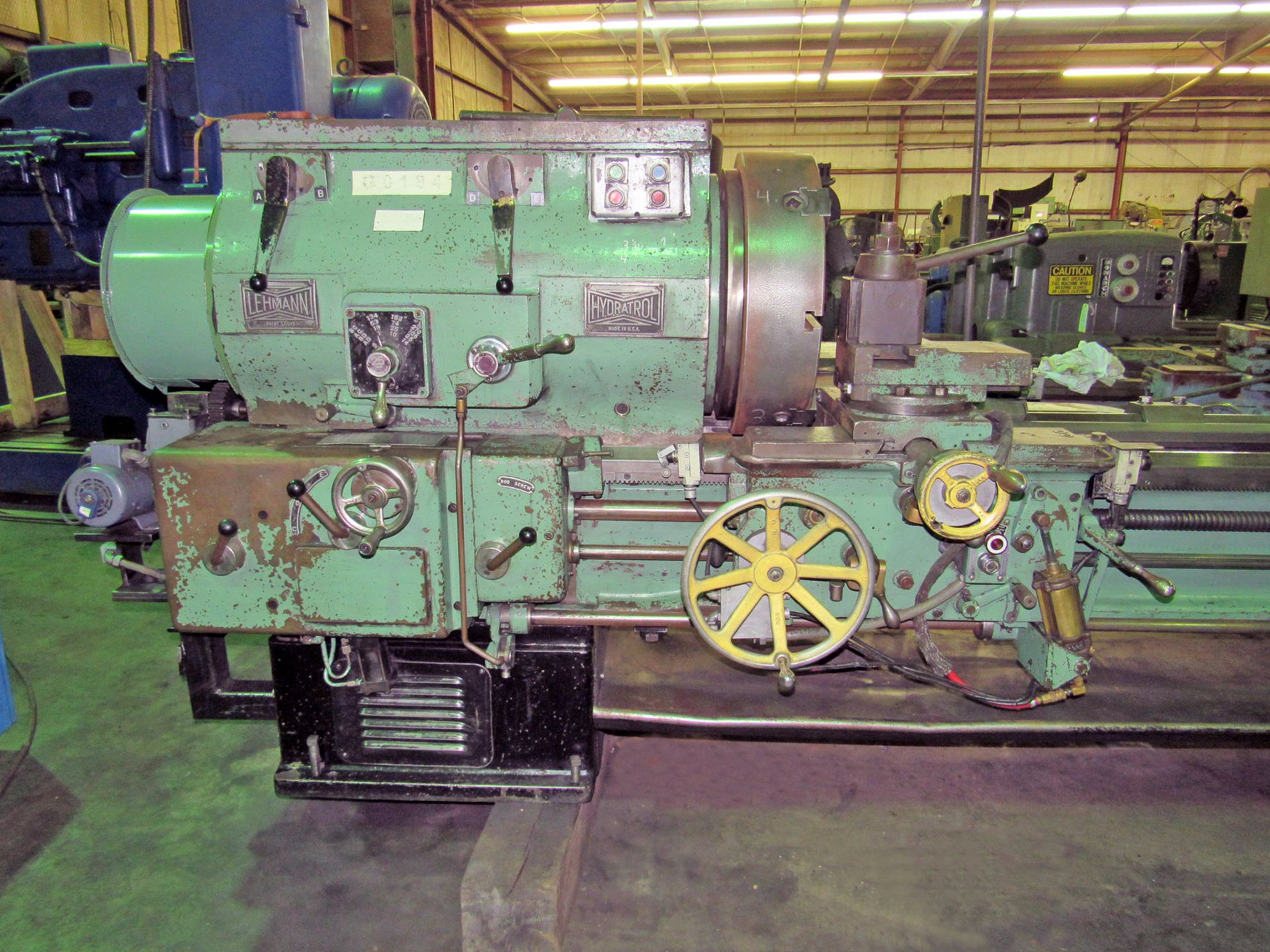 24" X 120" LEHMANN HOLLOW SPINDLE LATHE WITH 12" SPINDLE BORE - Image 4 of 11