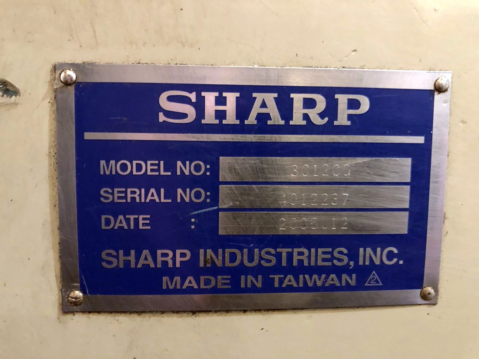 30" X 120" SHARP MODEL 30120C ENGINE LATHE - Image 14 of 14