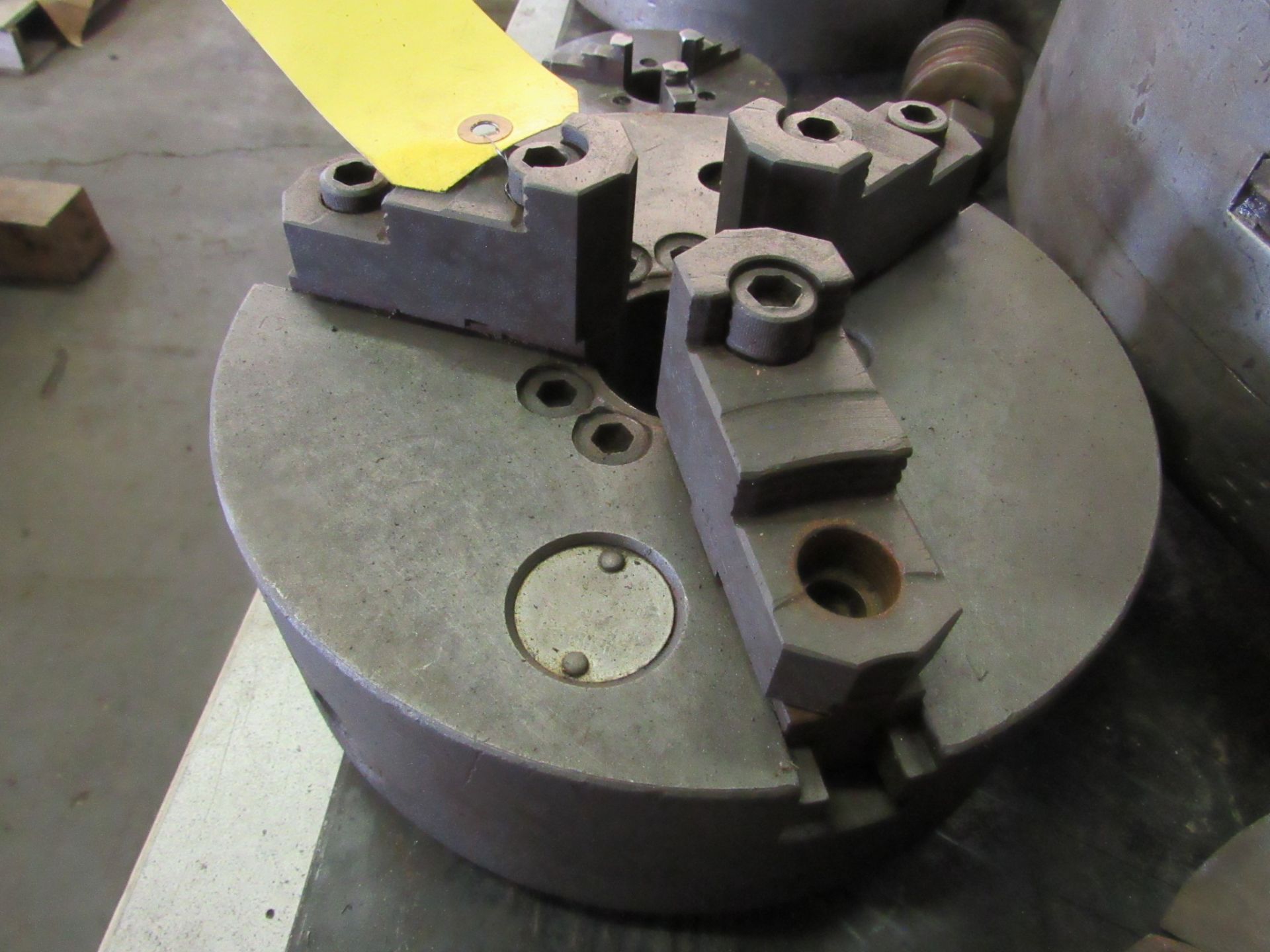 10" 3 Jaw Cushman Chuck, 2 pc jaw, 2" thru hole - Image 2 of 3