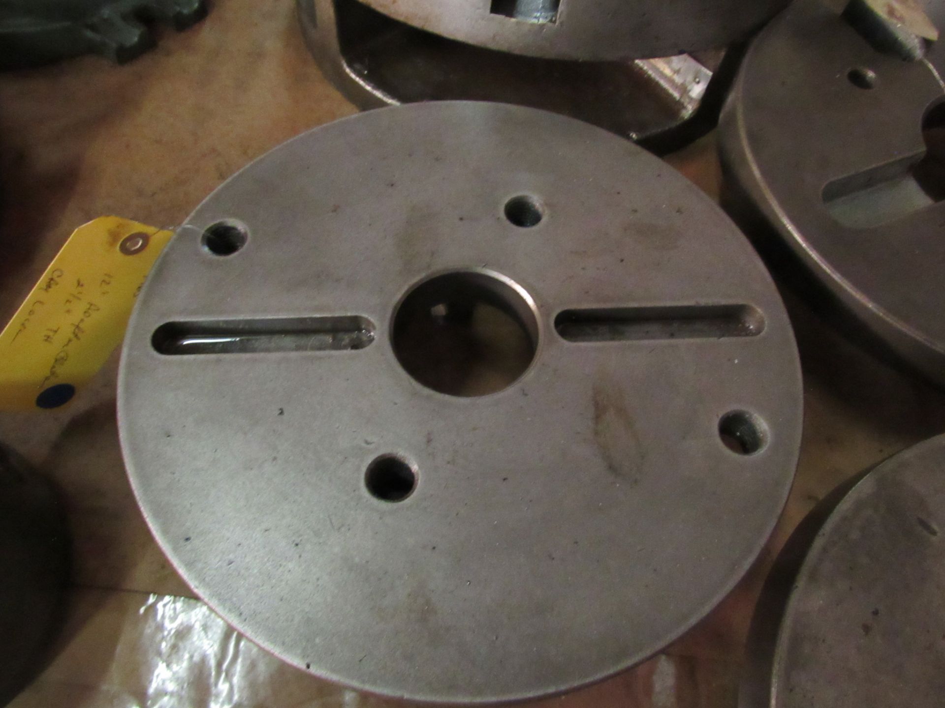 12" Adapter Plate, 2-1/2" thru hole, Cam Lock - Image 2 of 4