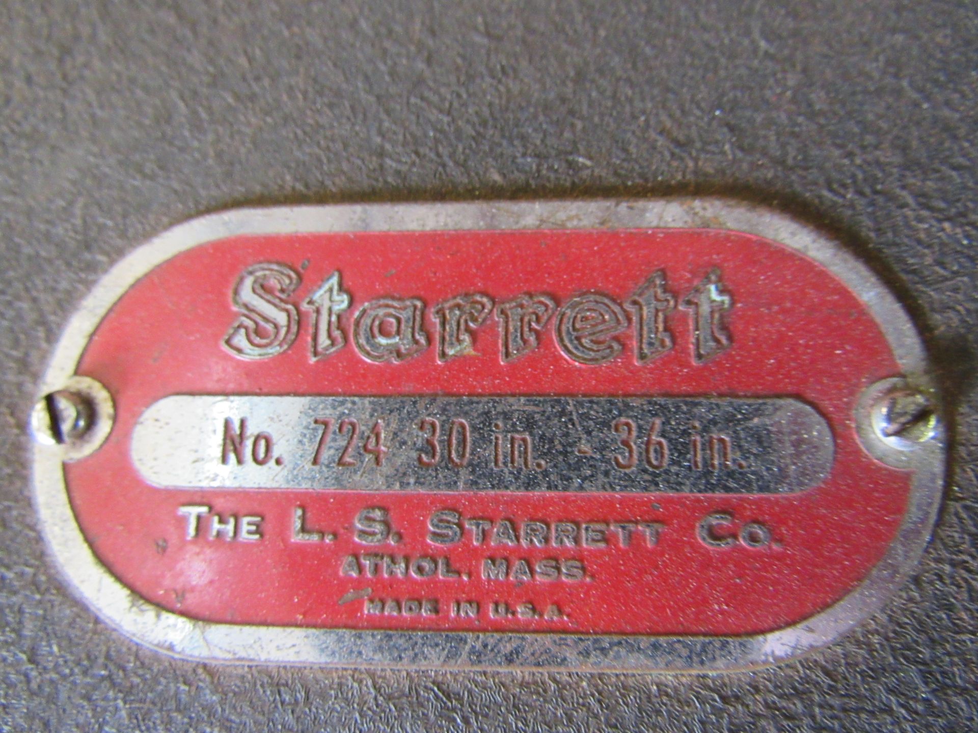 Starrett Micrometer 724, 30"-36" OD Mic, missing pcs - Image 3 of 4