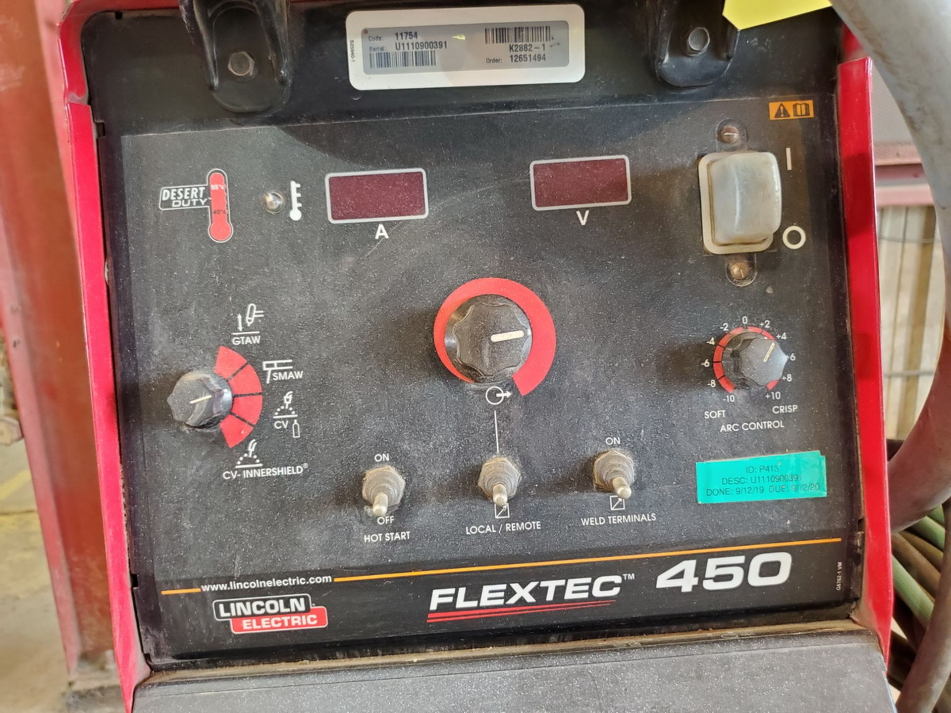 Lincoln Electric Flextec 450 Multiprocessing Welder 500A, 380/575V, 50/60HZ, 3PH; W/ Lincoln Ele - Image 5 of 7