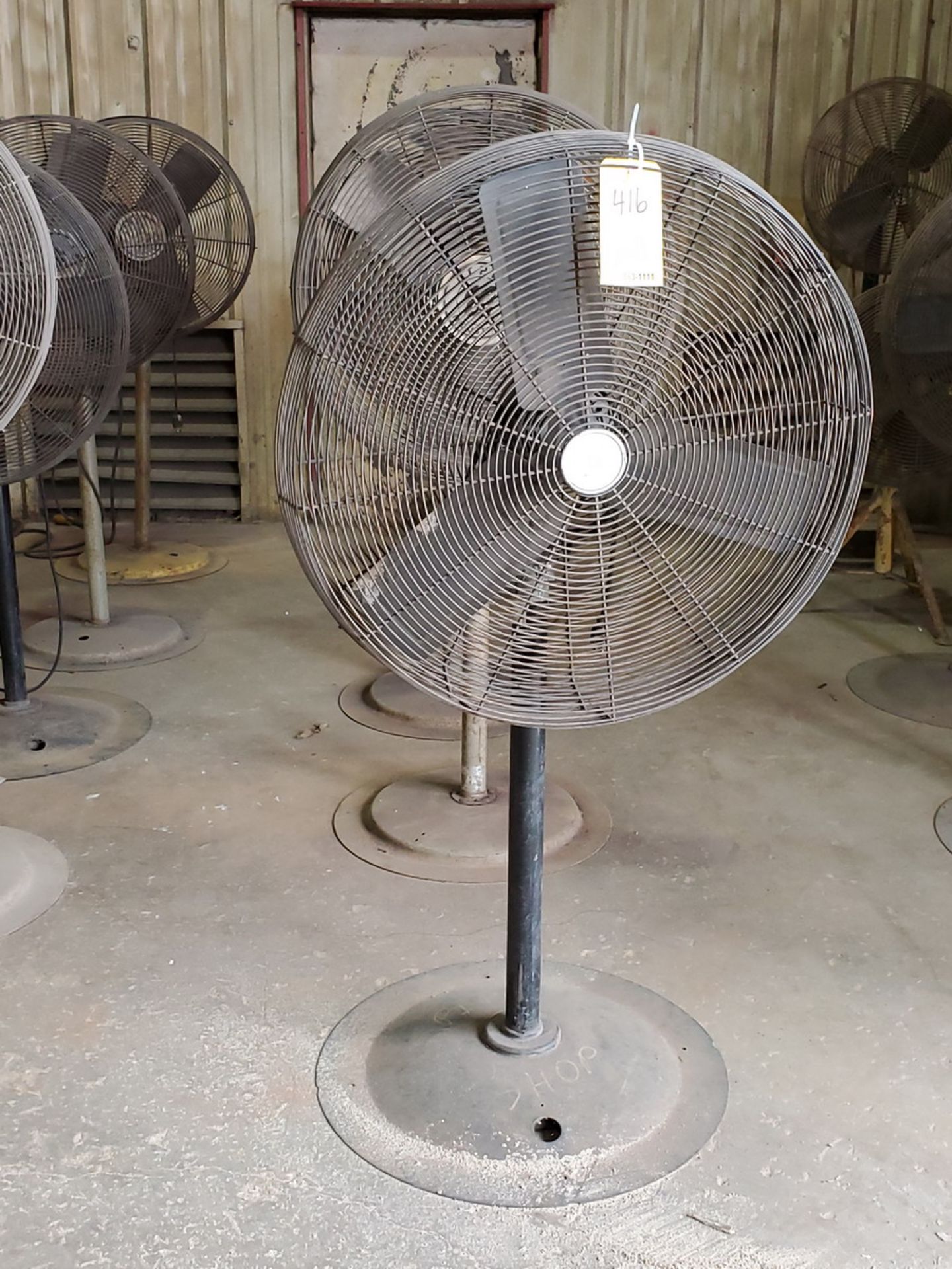 (5) Pedestal Shop Fans Size Range: 30"-32"