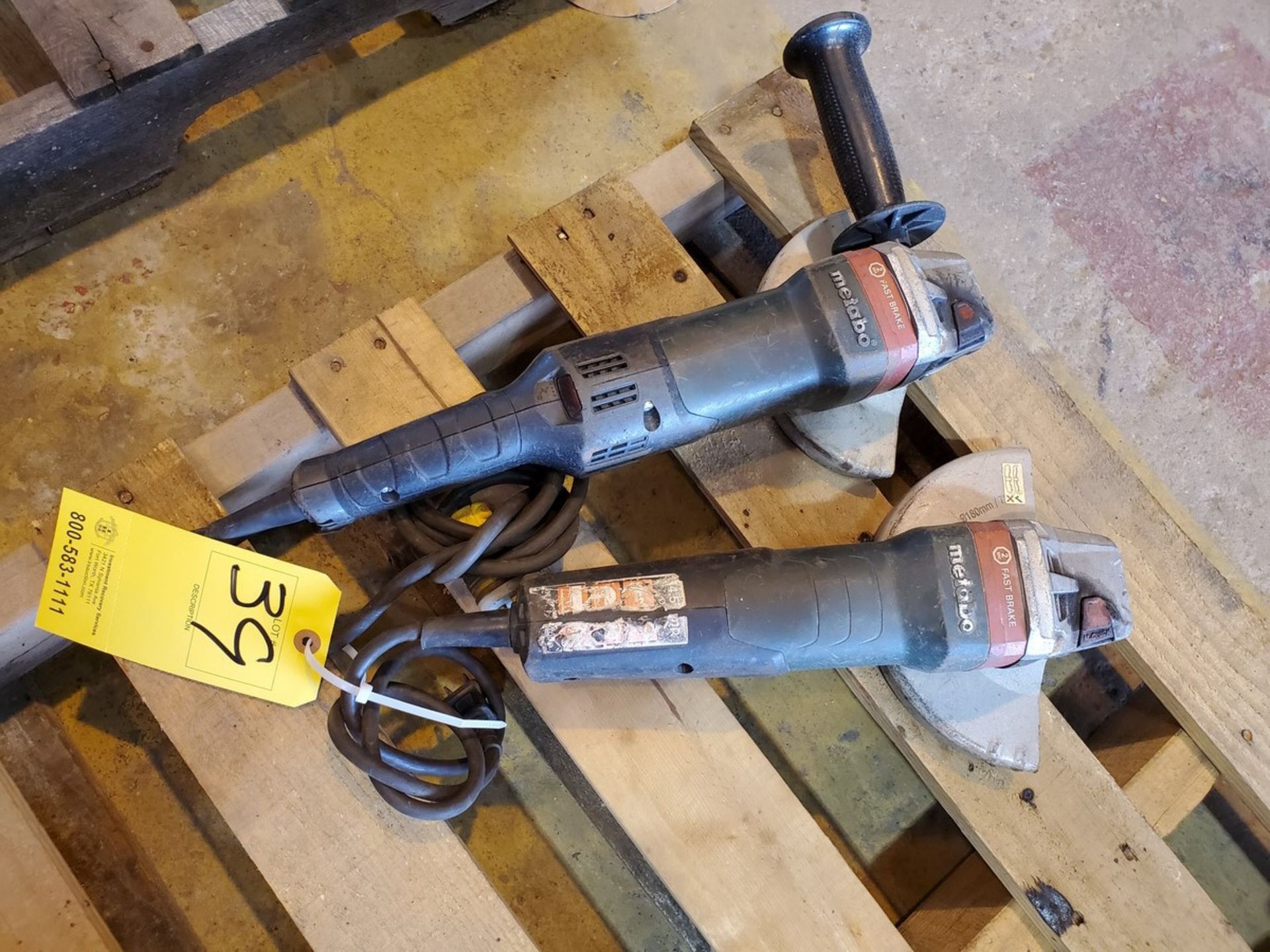 Metabo WEPB19-180 (2) 7" Angle Grinders 15A, 120V, 50/60HZ - Image 2 of 2