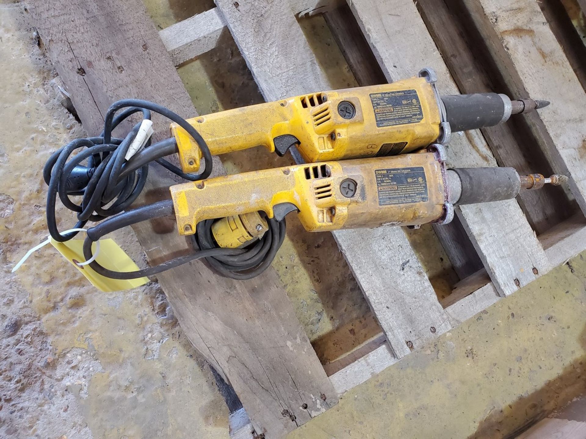 Dewalt DW888 (2) 2" Die Grinders 5A, 120V, 50/60HZ; (1) 1-1/2" Model BW887, 120V, 50/60HZ