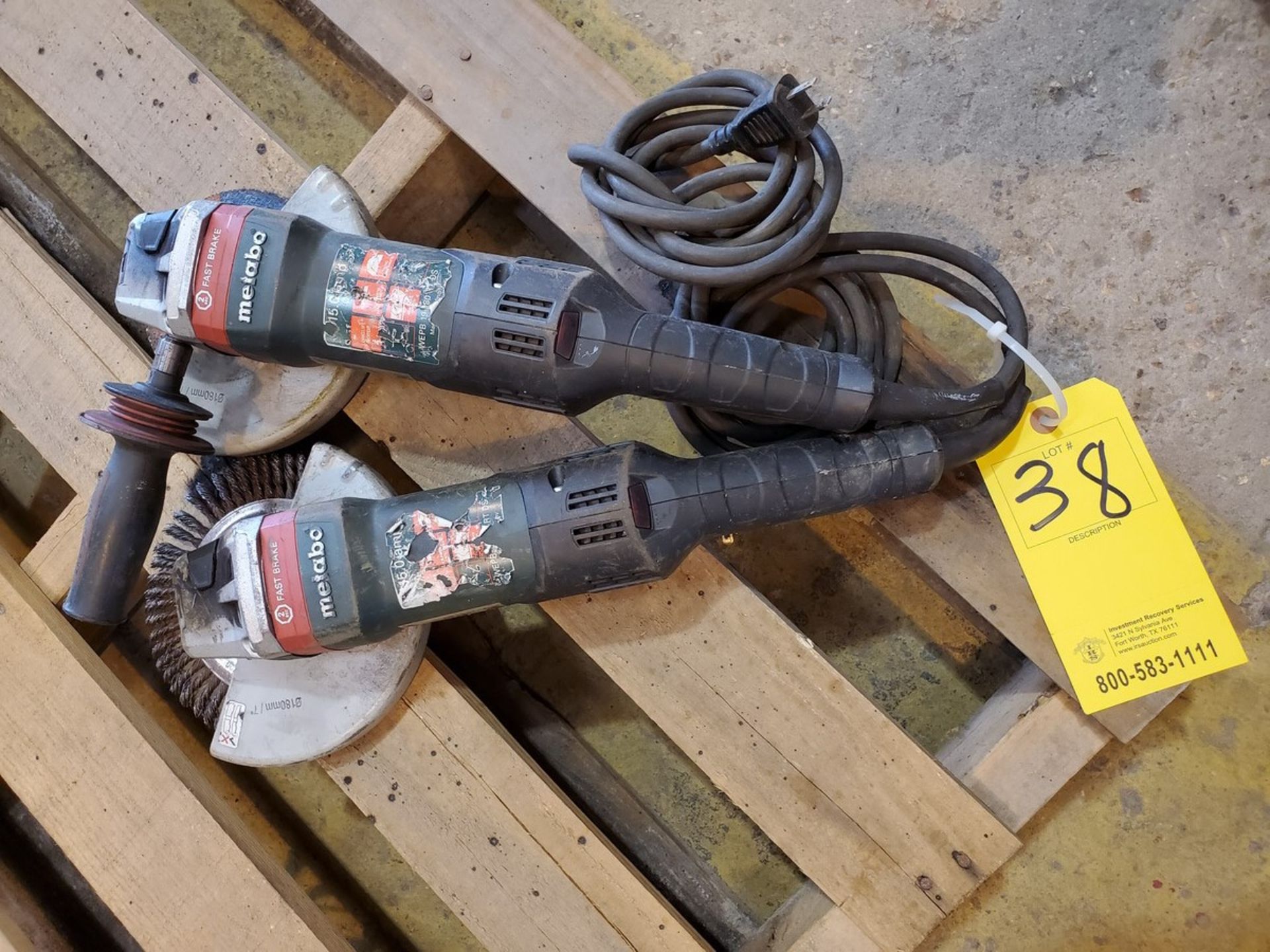 Metabo WEPB19-180 (2) 7" Angle Grinders 15A, 120V, 50/60HZ