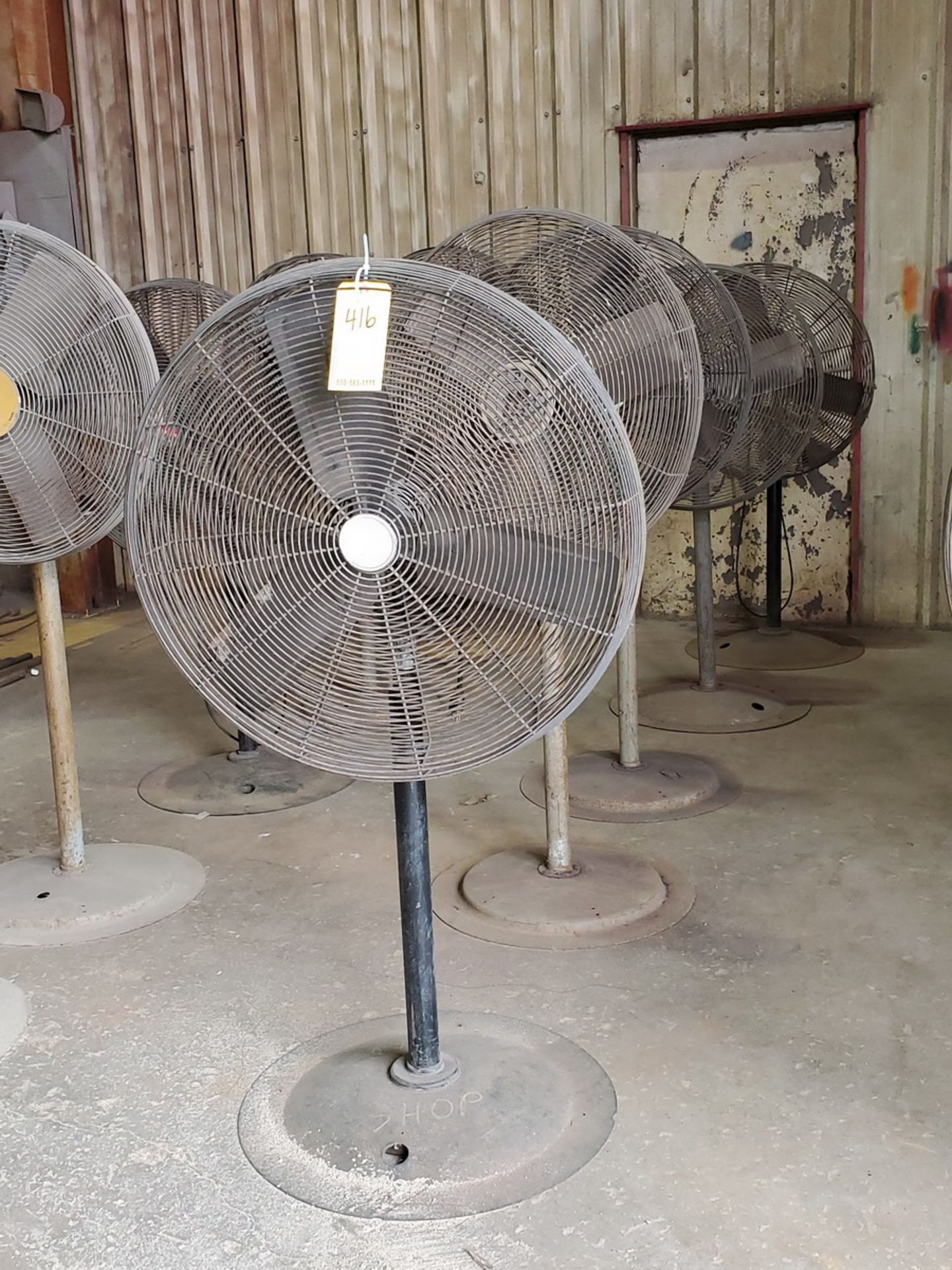 (5) Pedestal Shop Fans Size Range: 30"-32" - Image 2 of 2