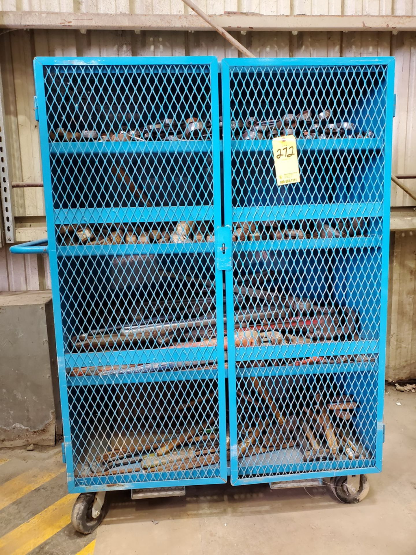 Metal Rolling Material Locker W/ Assorted Tooling 24"x48"x68"H; To Include But Not Limited To: