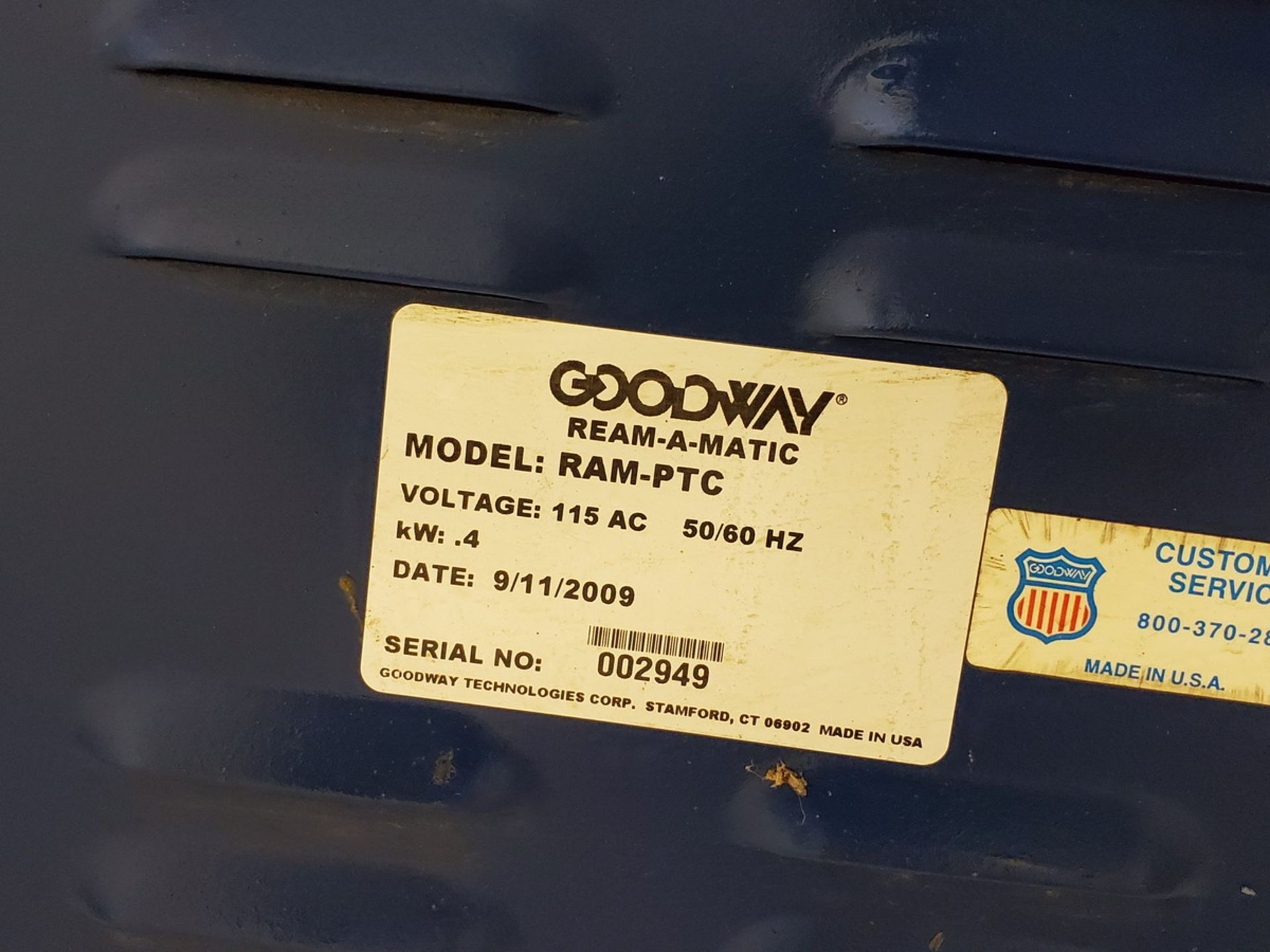 Goodway KW-4 Portable Tube Cleaner 115V, 50/60HZ - Image 3 of 3