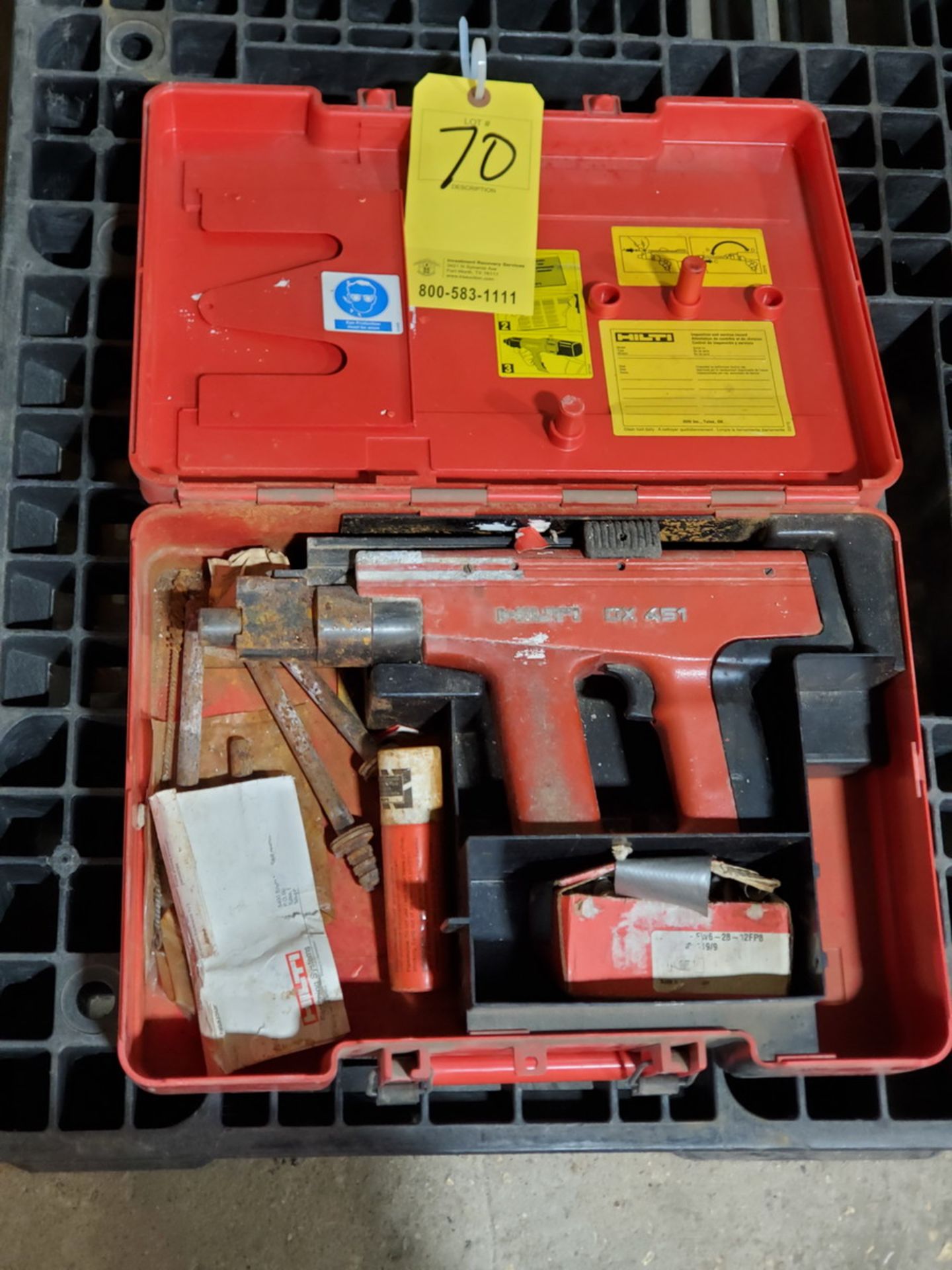 Hilti DX 451 Powder Actuated Nail Gun Fastening Gun W/ Accessories