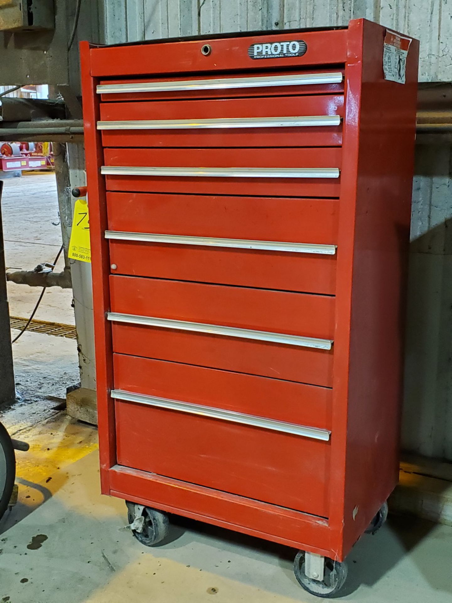 Proto 6-Drawer Rolling Tool Cabinet To Include But Not Limited To: Wrenches, Clamps, Tape Measures, - Image 2 of 7