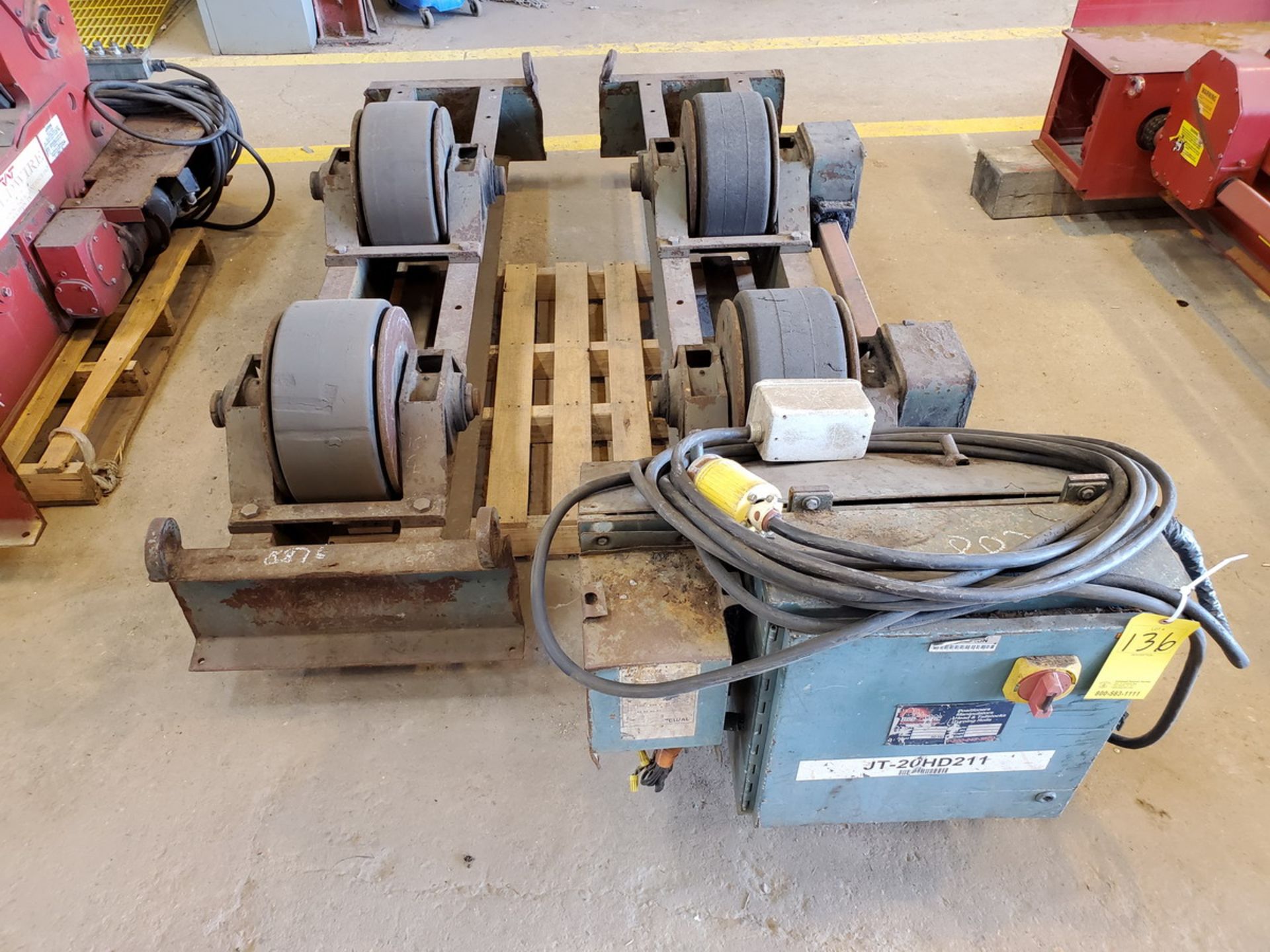 2003 Preston-Eastin TDRA-20-HD Welding Turn Roll 10 Ton Cap. , 10.6/5.3/4.2A, 230/460/575V, 60HZ,