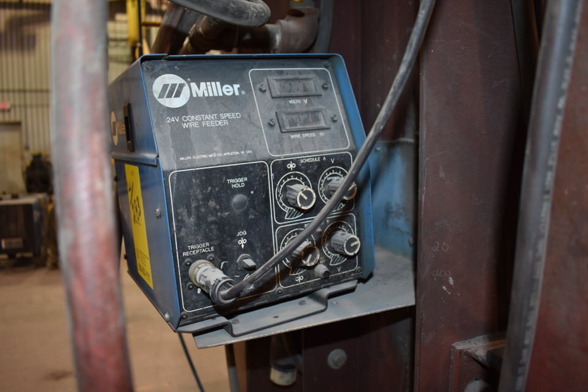 BOOM ARM WELDING SYSTEM: DELTAWELD 452 WELDER, MILLER 24V CONSTANT FEED WIRE FEEDER - Image 2 of 4