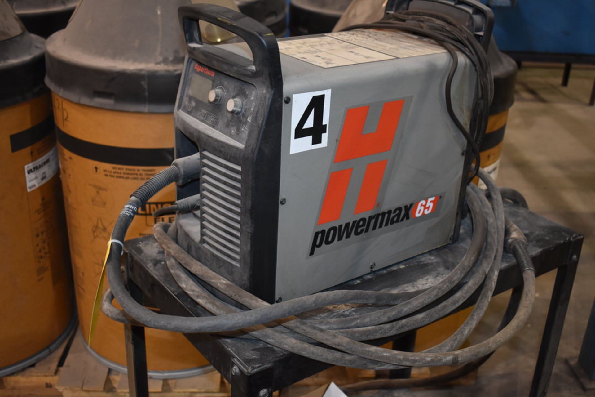 HYPERTHERM POWERMAX 65 PLASMA CUTTER W/ CART, ACESSORIES - Image 3 of 4