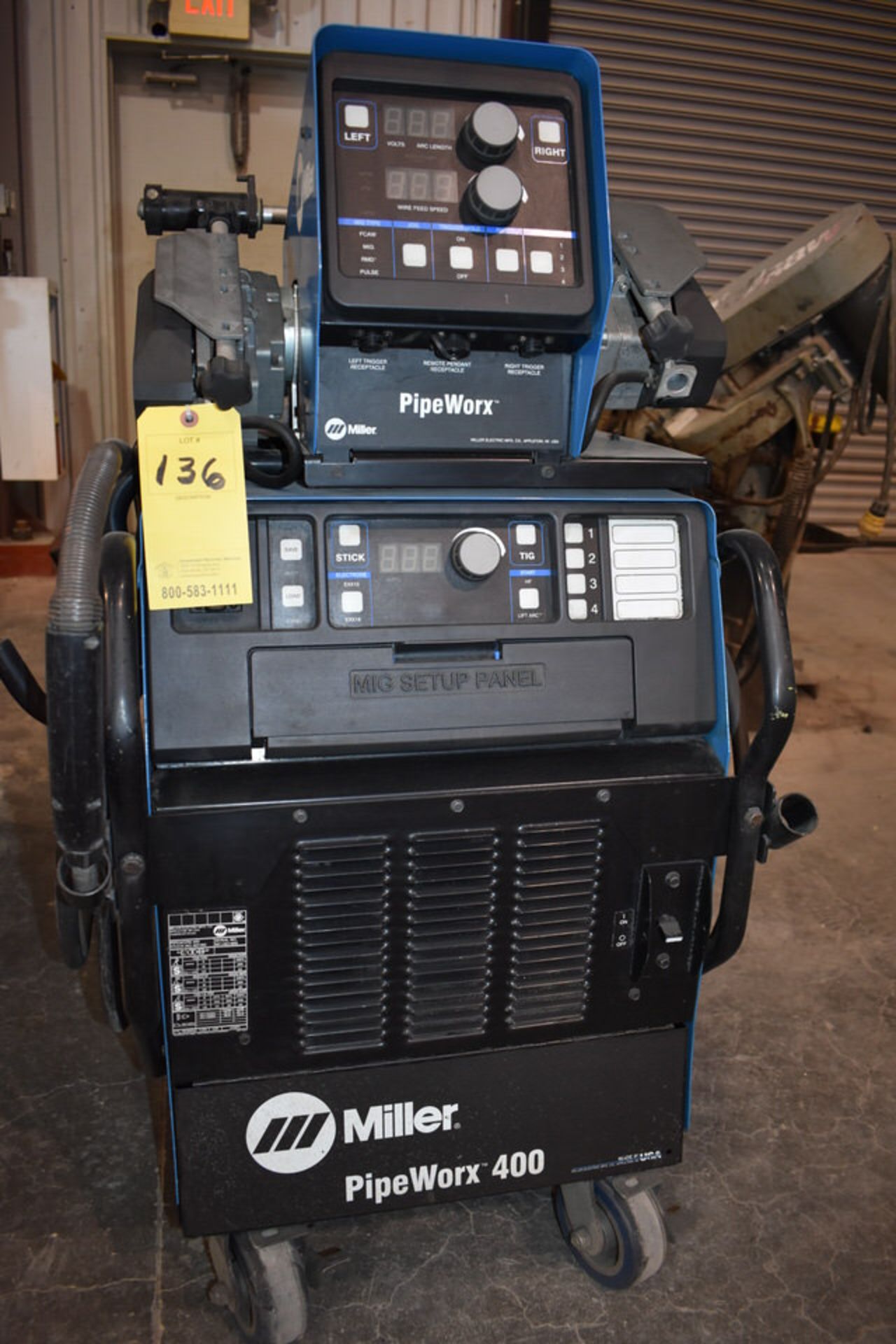 MILLER PIPEWORX 400 MIG WELDER - Image 2 of 5